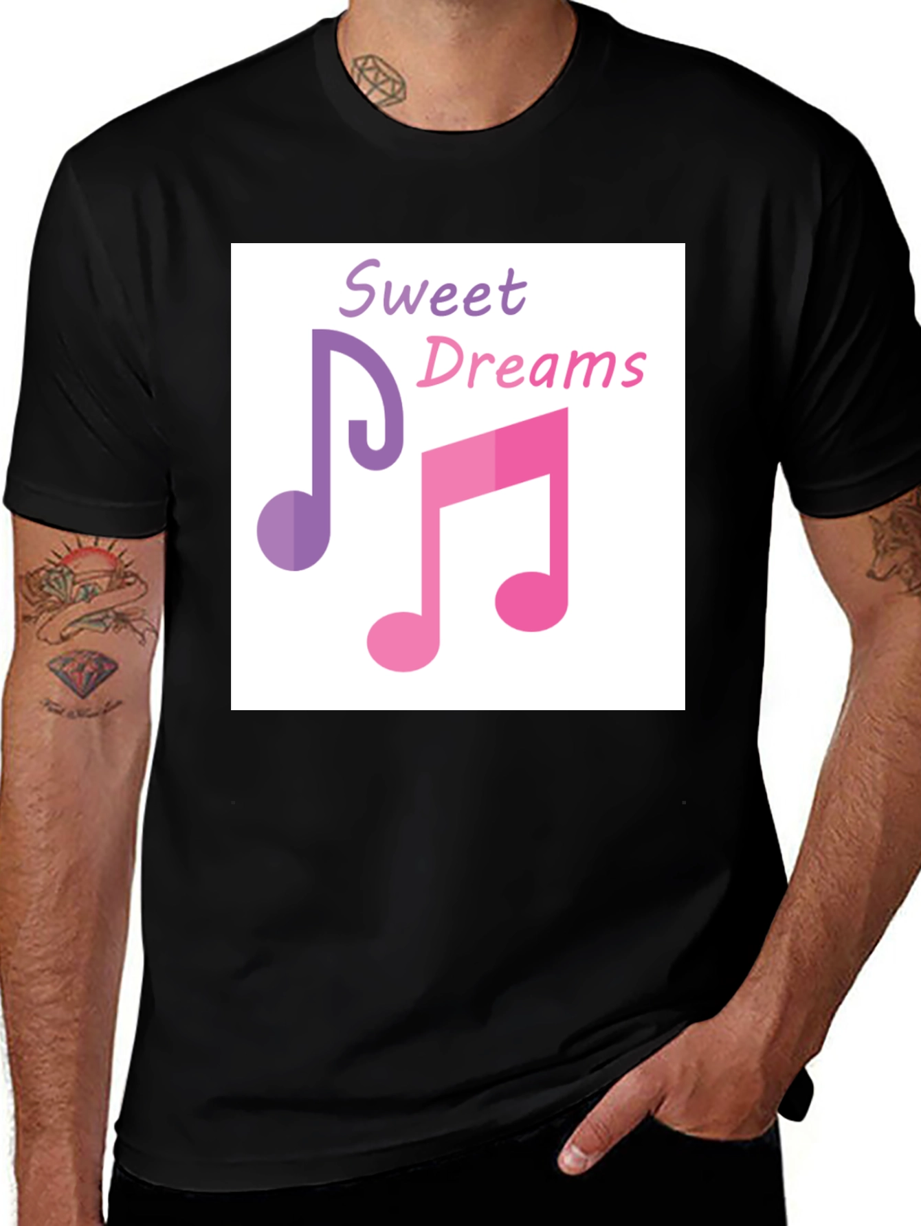 Sweet Dreams Music Notes Graphic T-Shirt