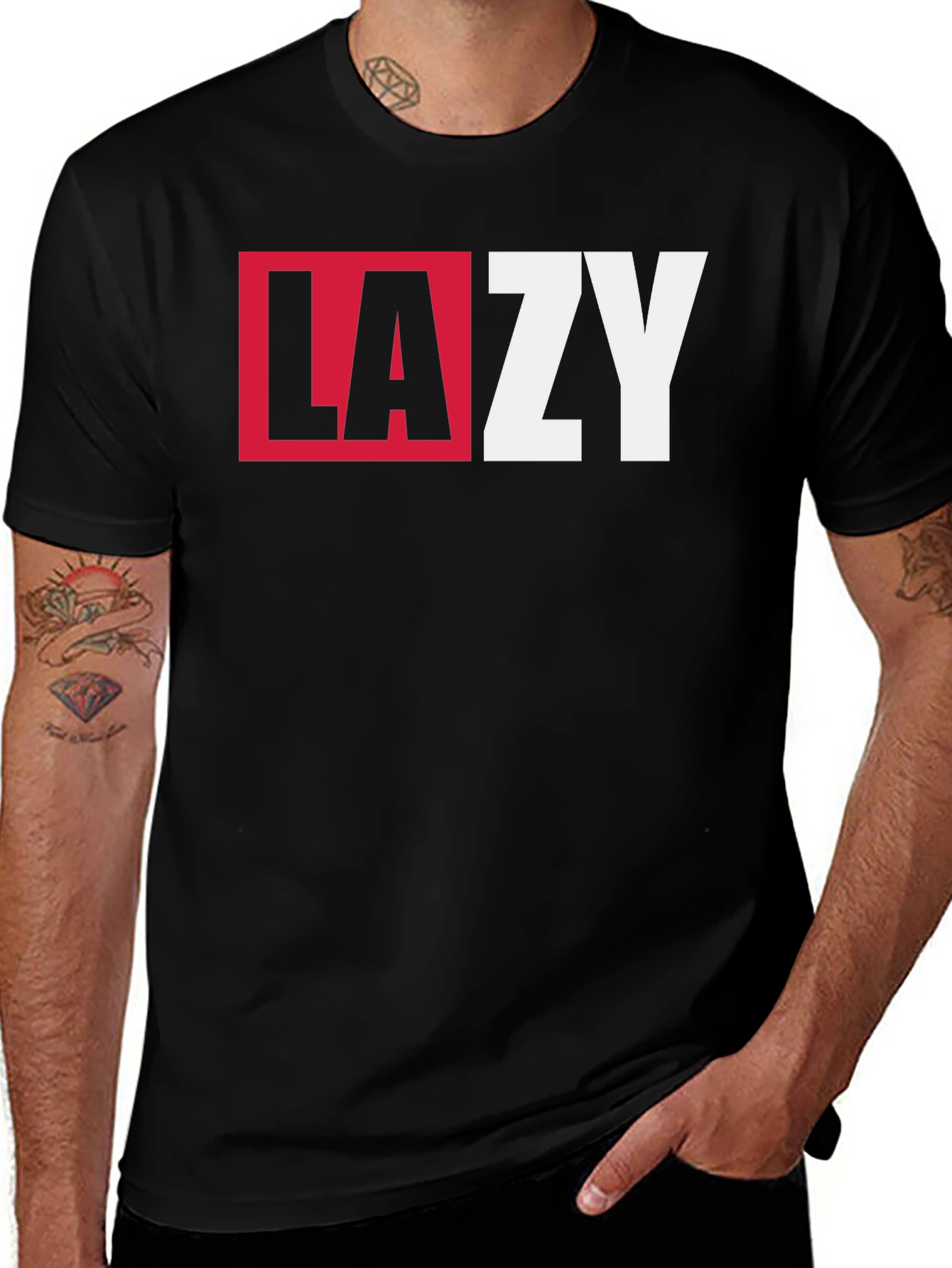 Variant 4 of LAZY Graphic T-Shirt - Cool Casual Tee