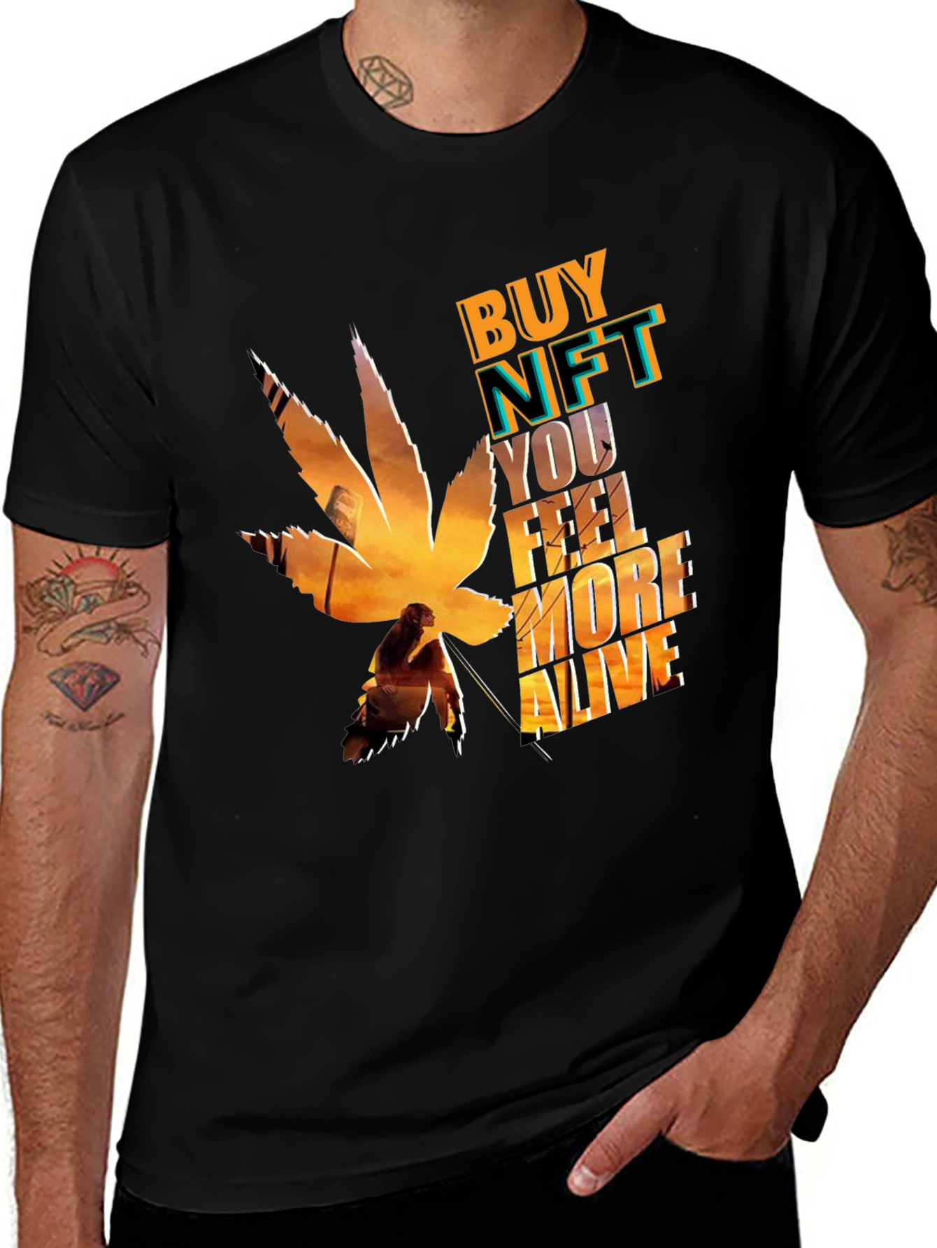 Variant 7 of Buy NFT Feel More Alive T-Shirt - Graphic Design