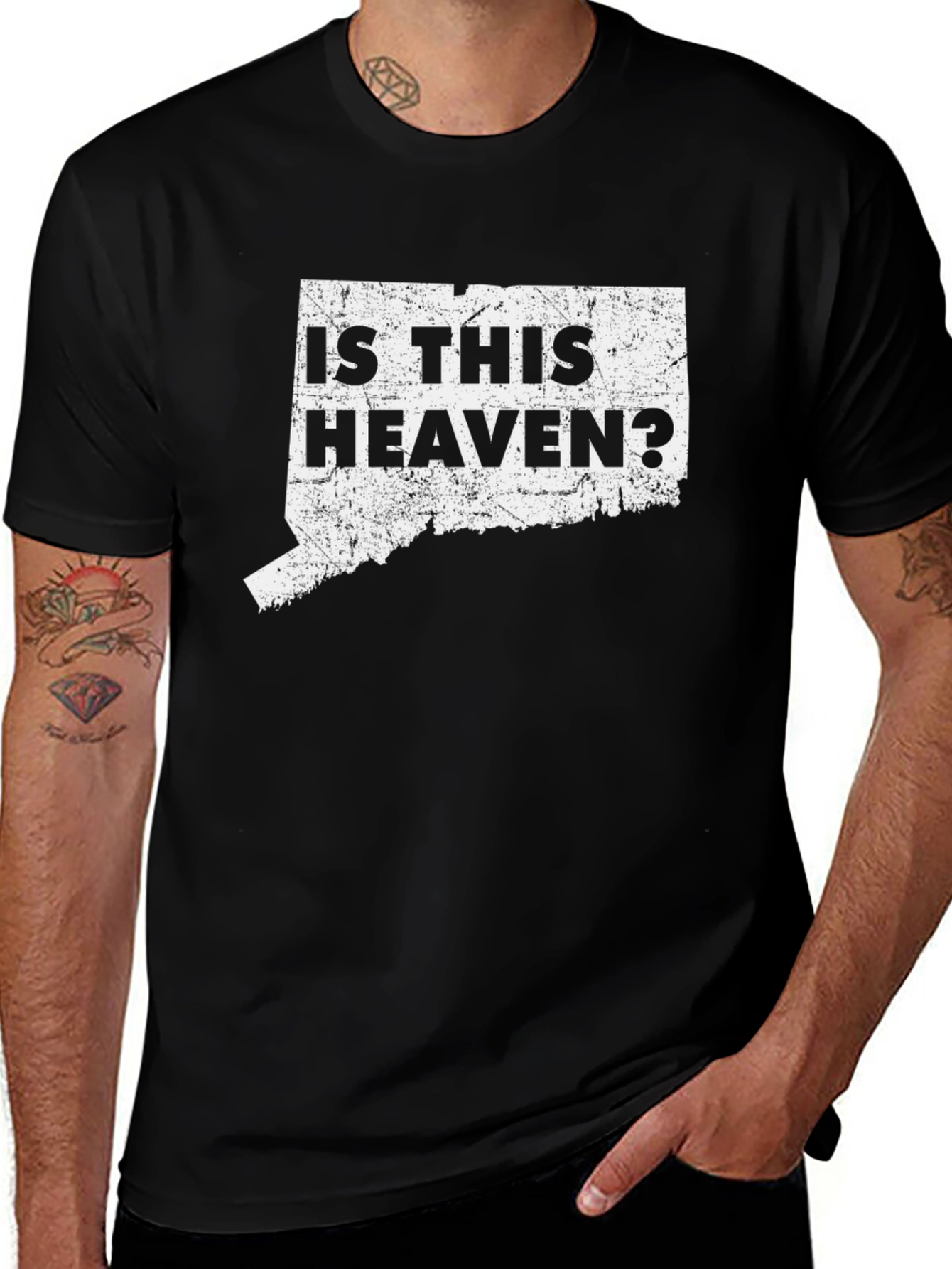 Variant 3 of Is This Heaven? State Outline Graphic T-Shirt