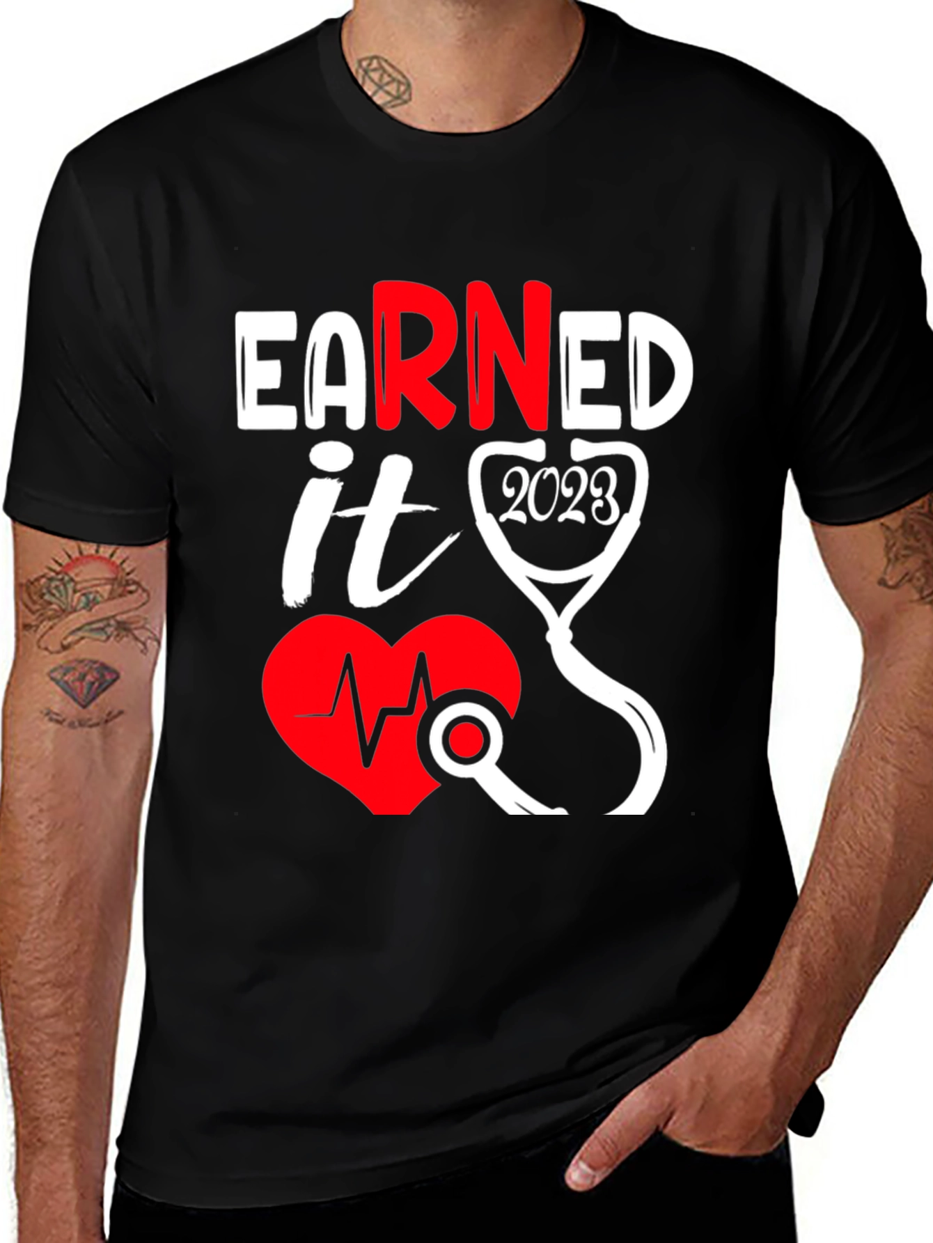 Variant 5 of Earned It 2023 Nurse T-Shirt - Graduation Tee