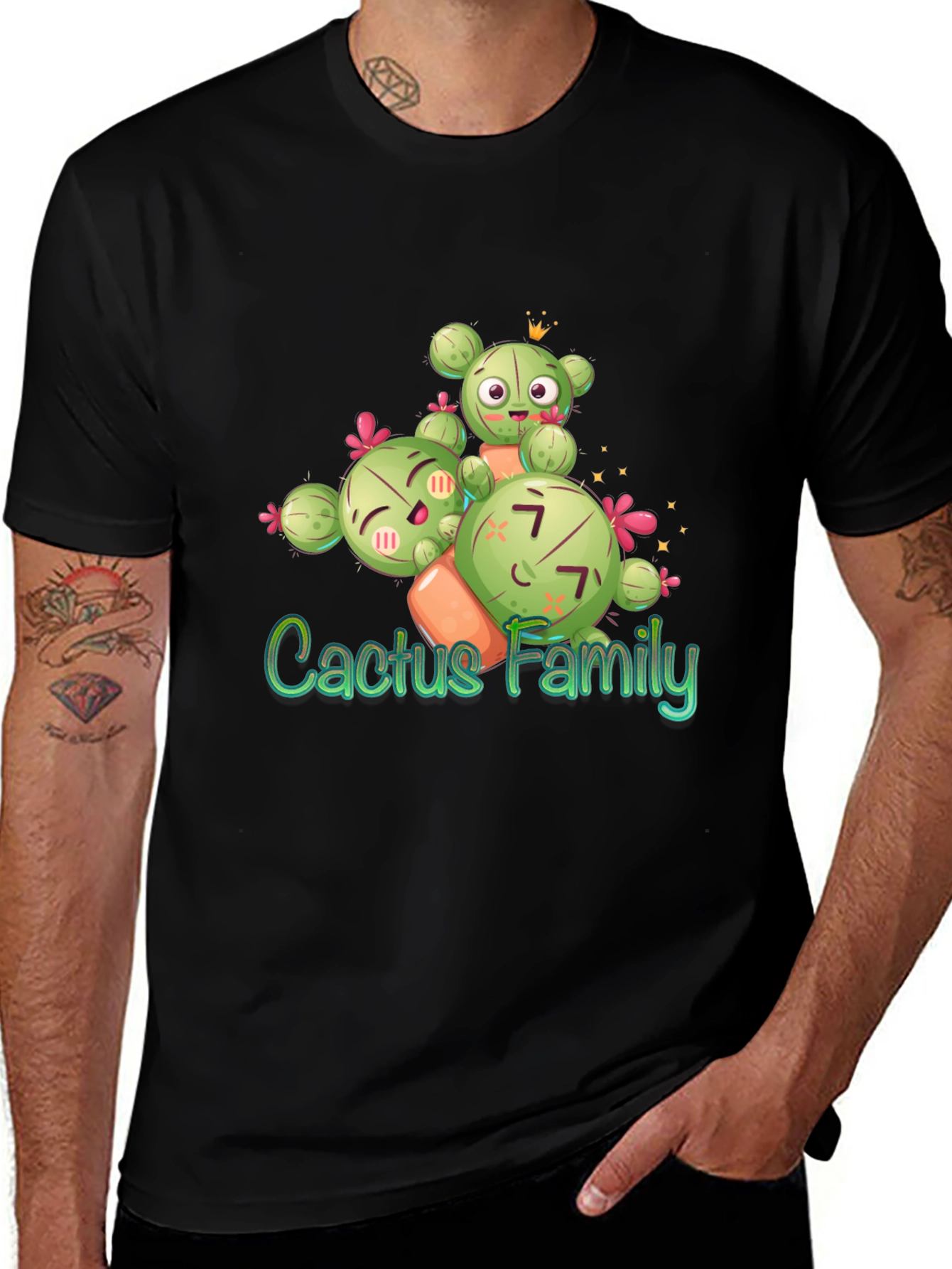 Variant 19 of Cactus Family T-Shirt - Cute Graphic Tee