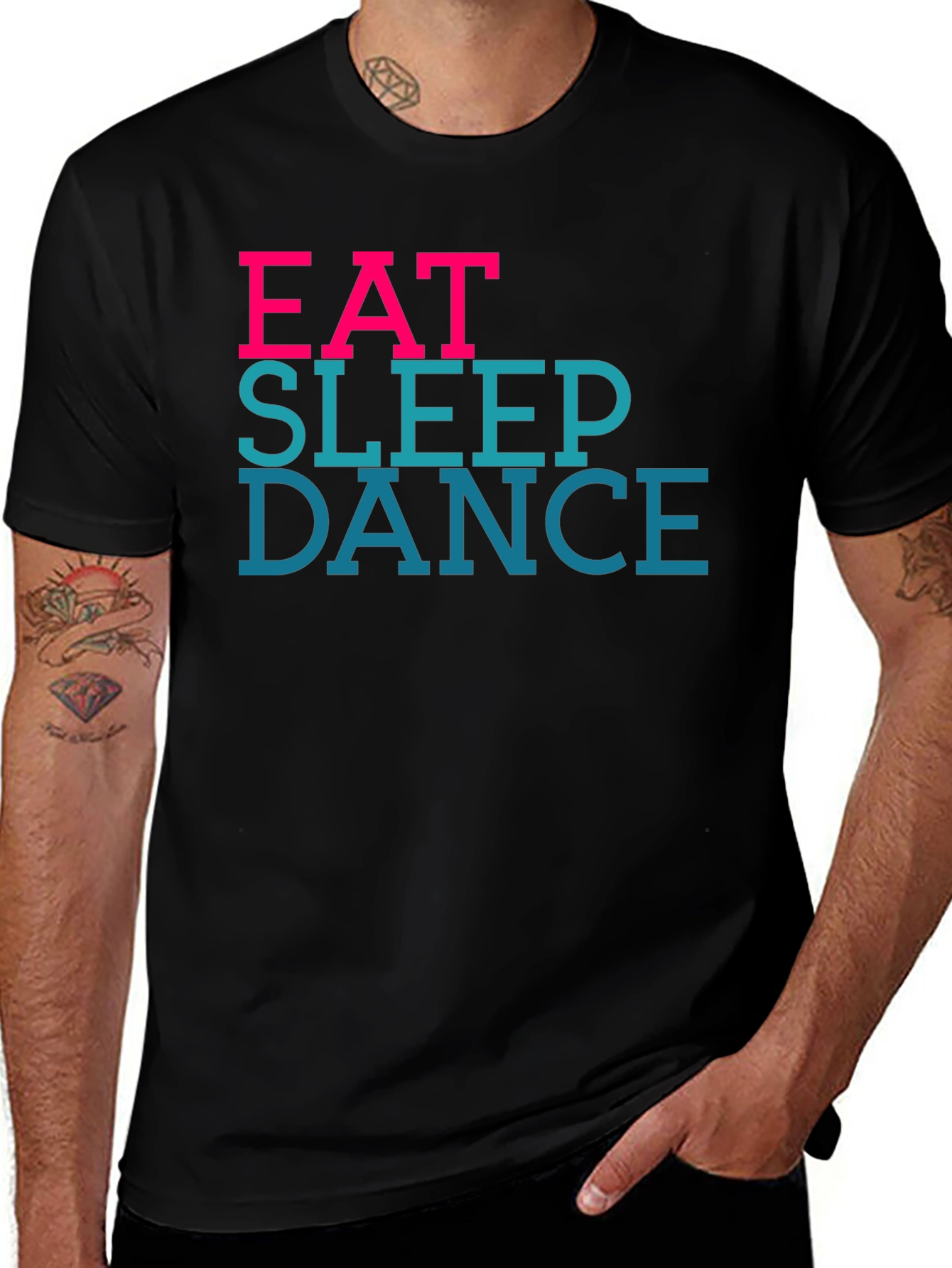 Variant 6 of Eat Sleep Dance Black Graphic Tee