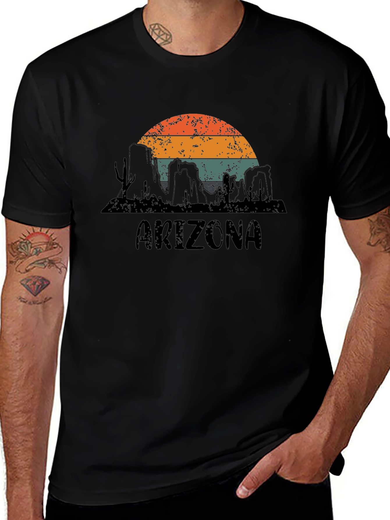 Variant 9 of Arizona Desert Graphic Tee - Retro Style