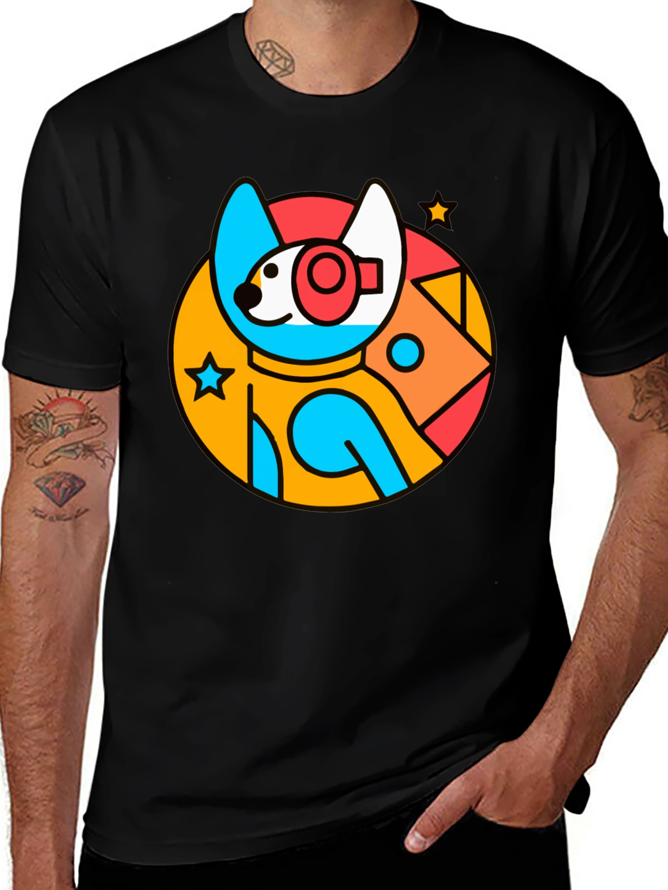 Variant 9 of Cosmic Dog T-Shirt - Stylish Graphic Tee