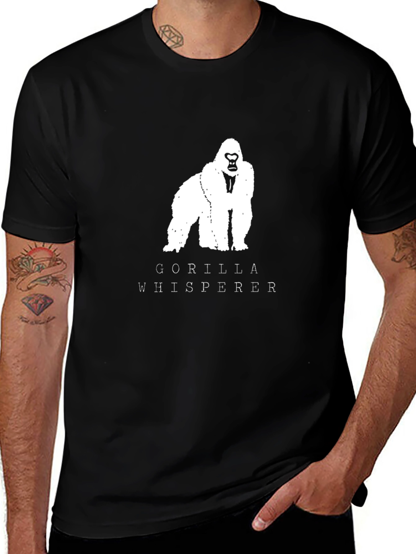 Variant 24 of Gorilla Whisperer Graphic T-Shirt - Cool Ape Tee