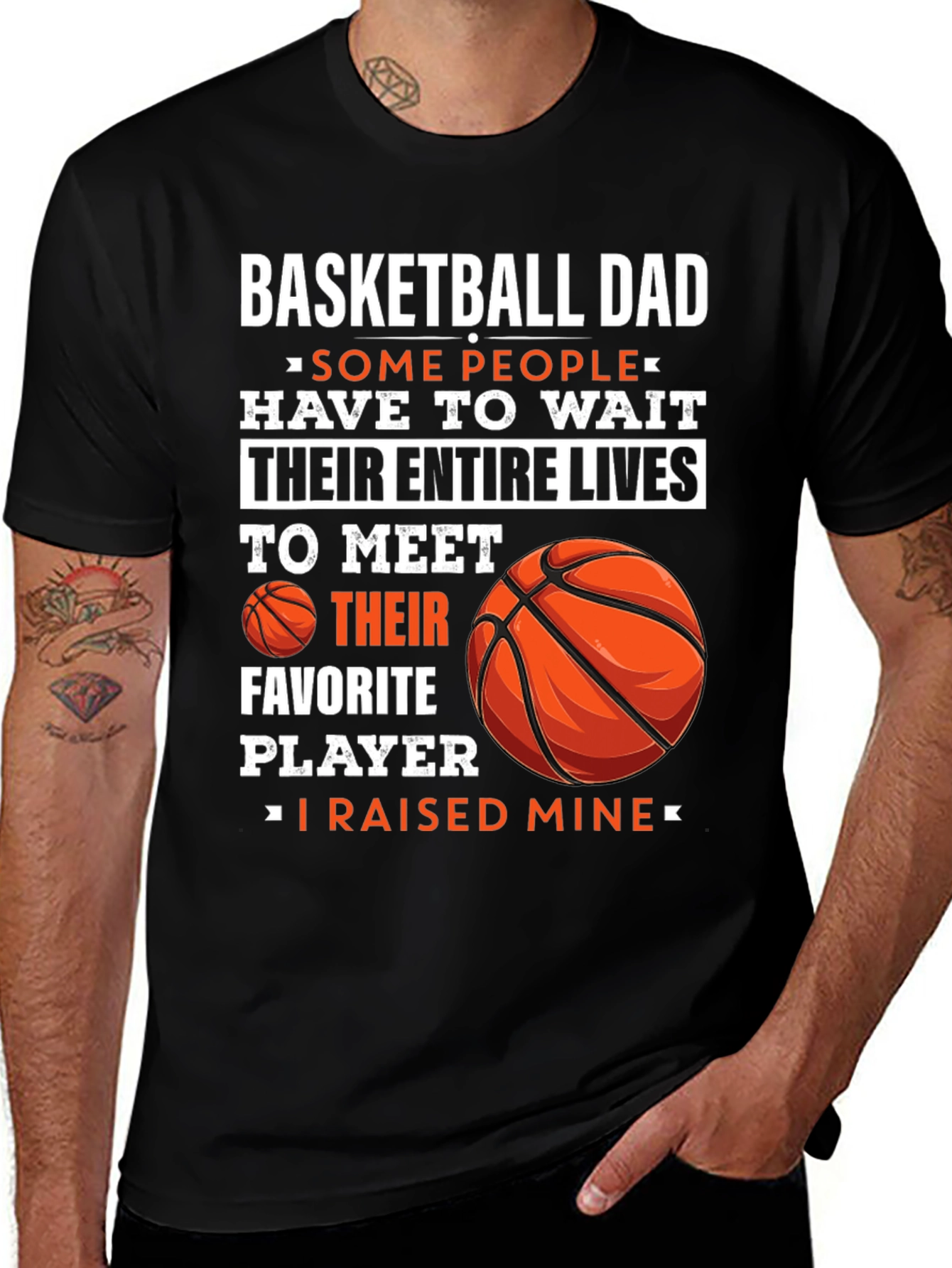 Variant 10 of Basketball Dad T-Shirt - Raised Mine