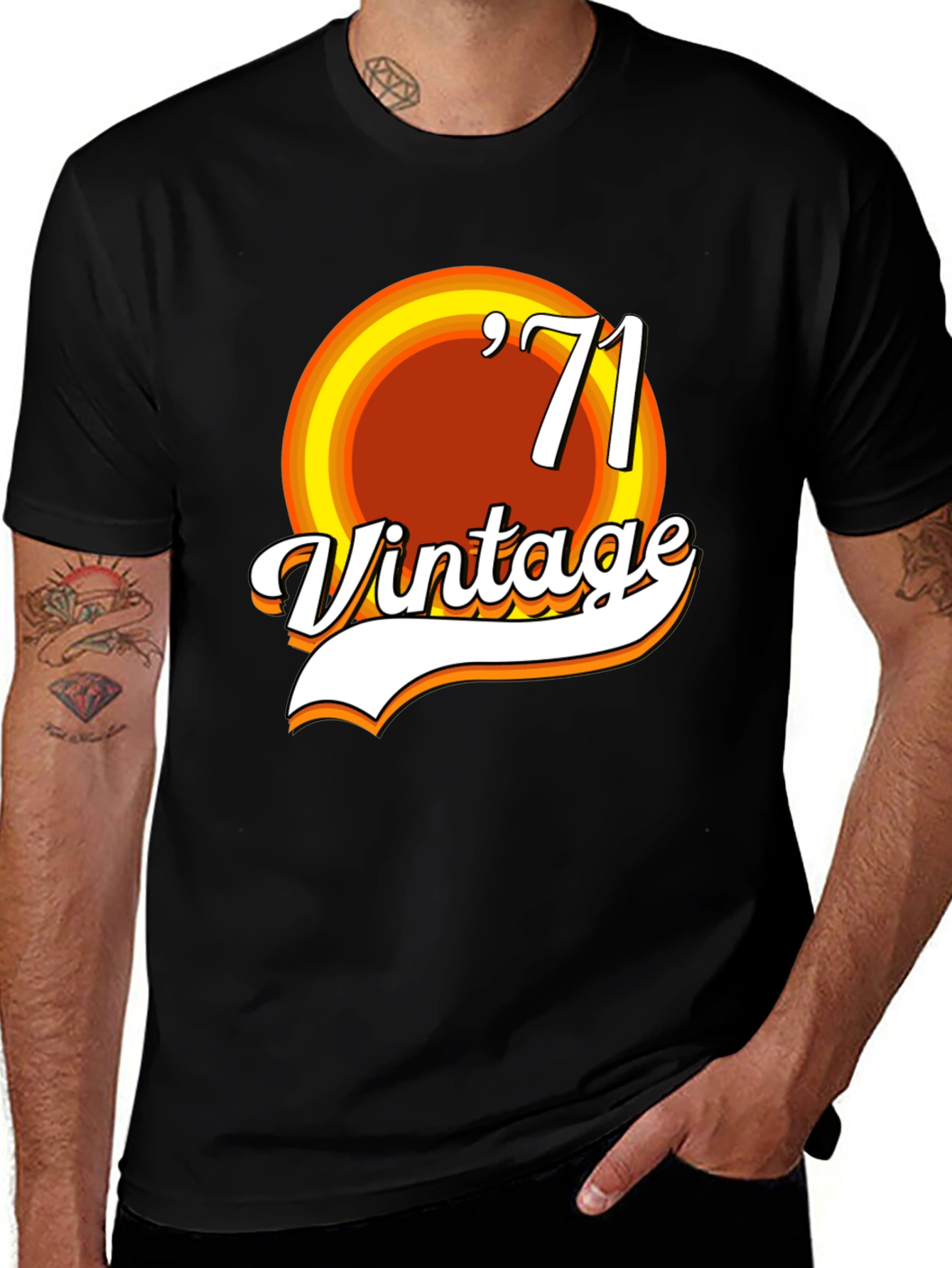 Variant 10 of Vintage '71 Graphic Tee - Retro Style