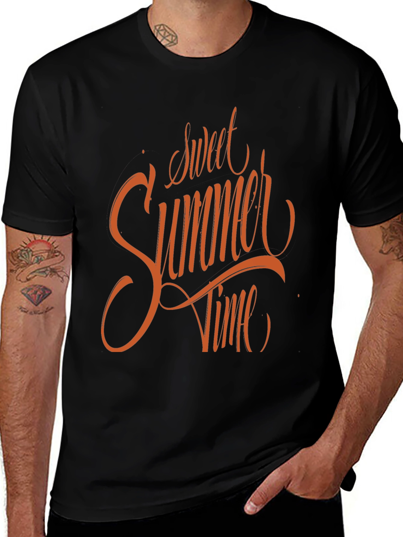 Variant 11 of Sweet Summer Time Black Graphic Tee