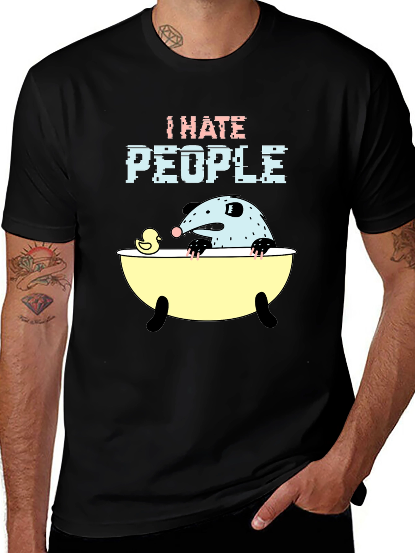 Variant 4 of I Hate People Opossum T-Shirt