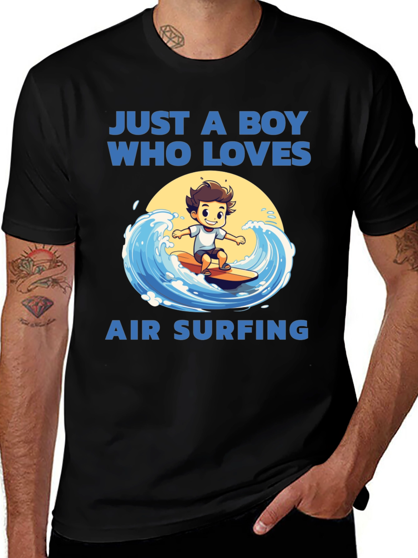 Variant 15 of Boy Who Loves Air Surfing T-Shirt