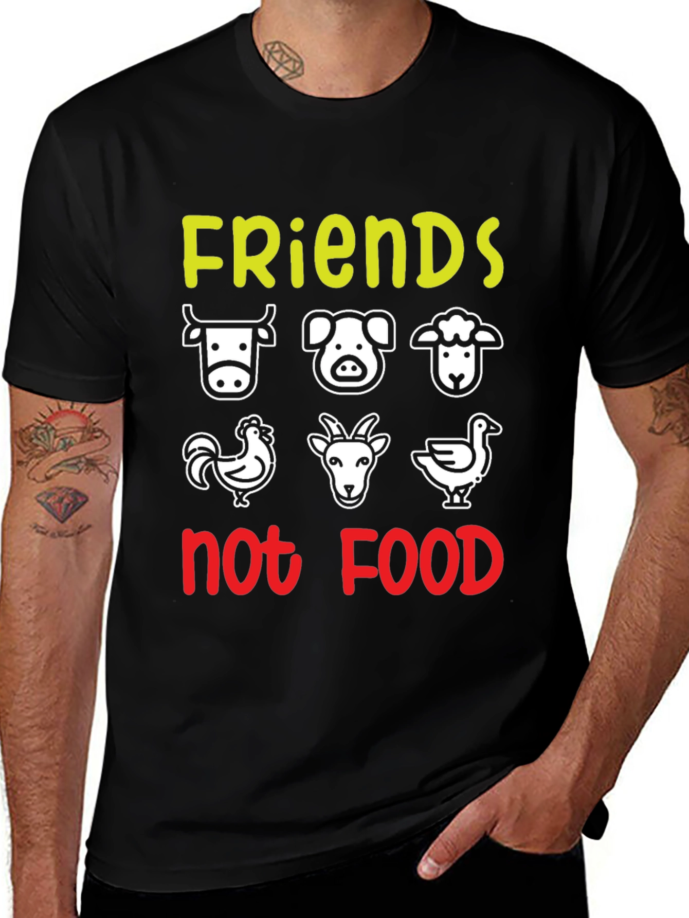 Variant 18 of Vegan Friends Not Food T-Shirt