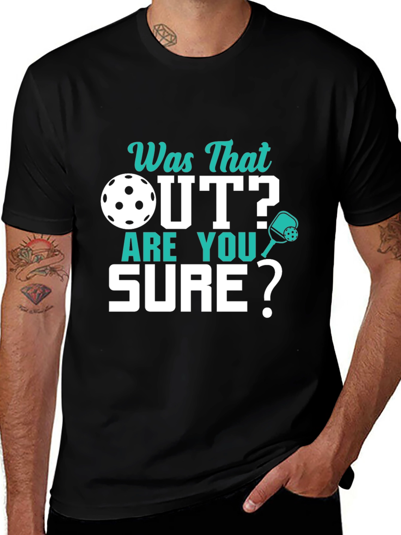 Variant 24 of Pickleball T-Shirt - Was That Out? Funny Pickleball Tee