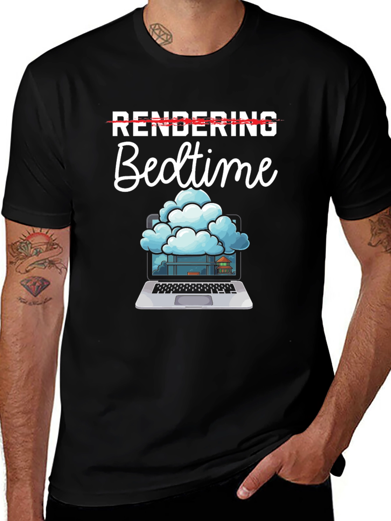 Rendering Bedtime T-Shirt - Programmer Humor Tee