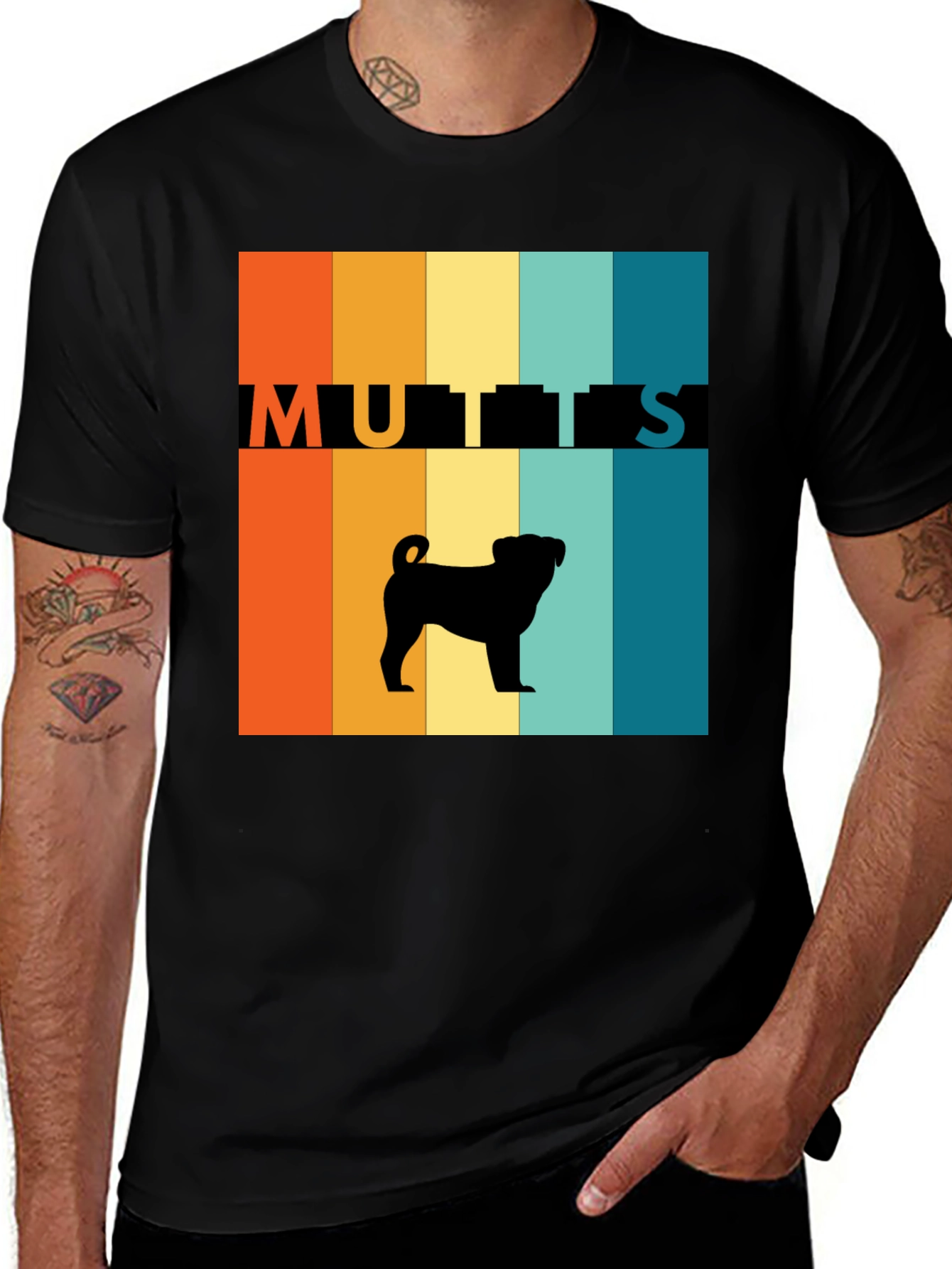 Variant 25 of Retro Mutts Graphic T-Shirt, Dog Lover Tee