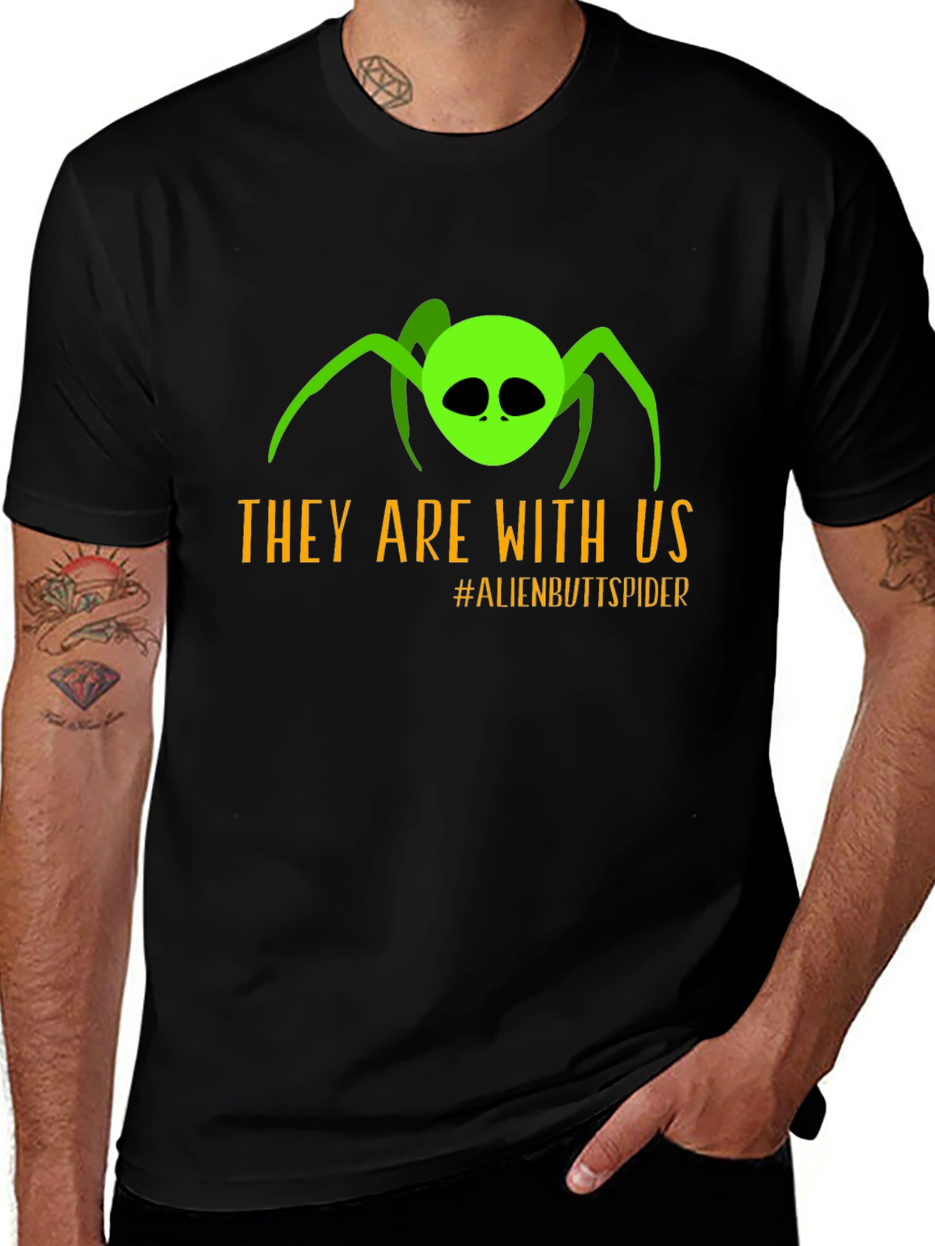 Variant 4 of Alien Butt Spider Graphic Tee