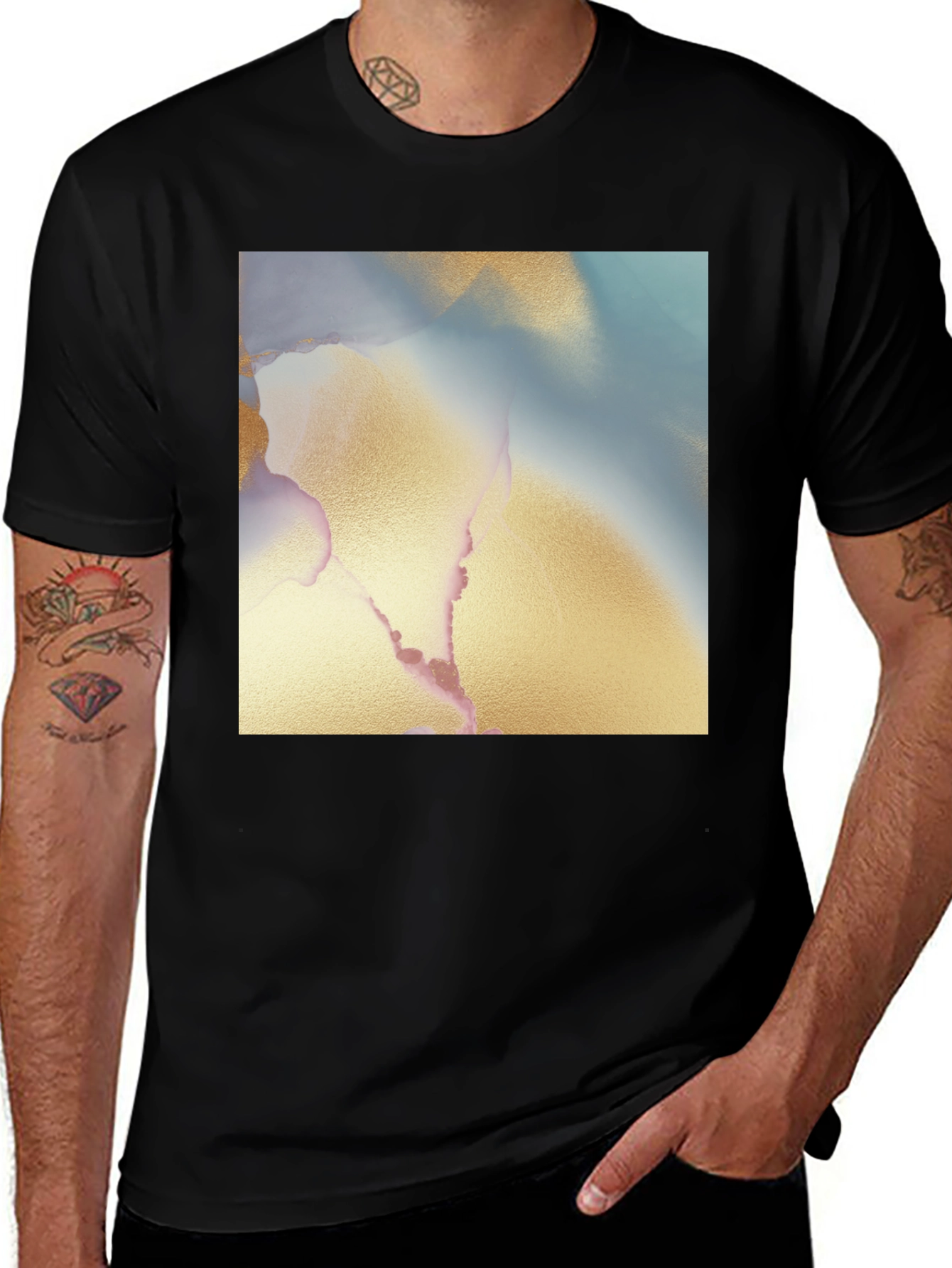 Variant 5 of Abstract Art Black T-Shirt