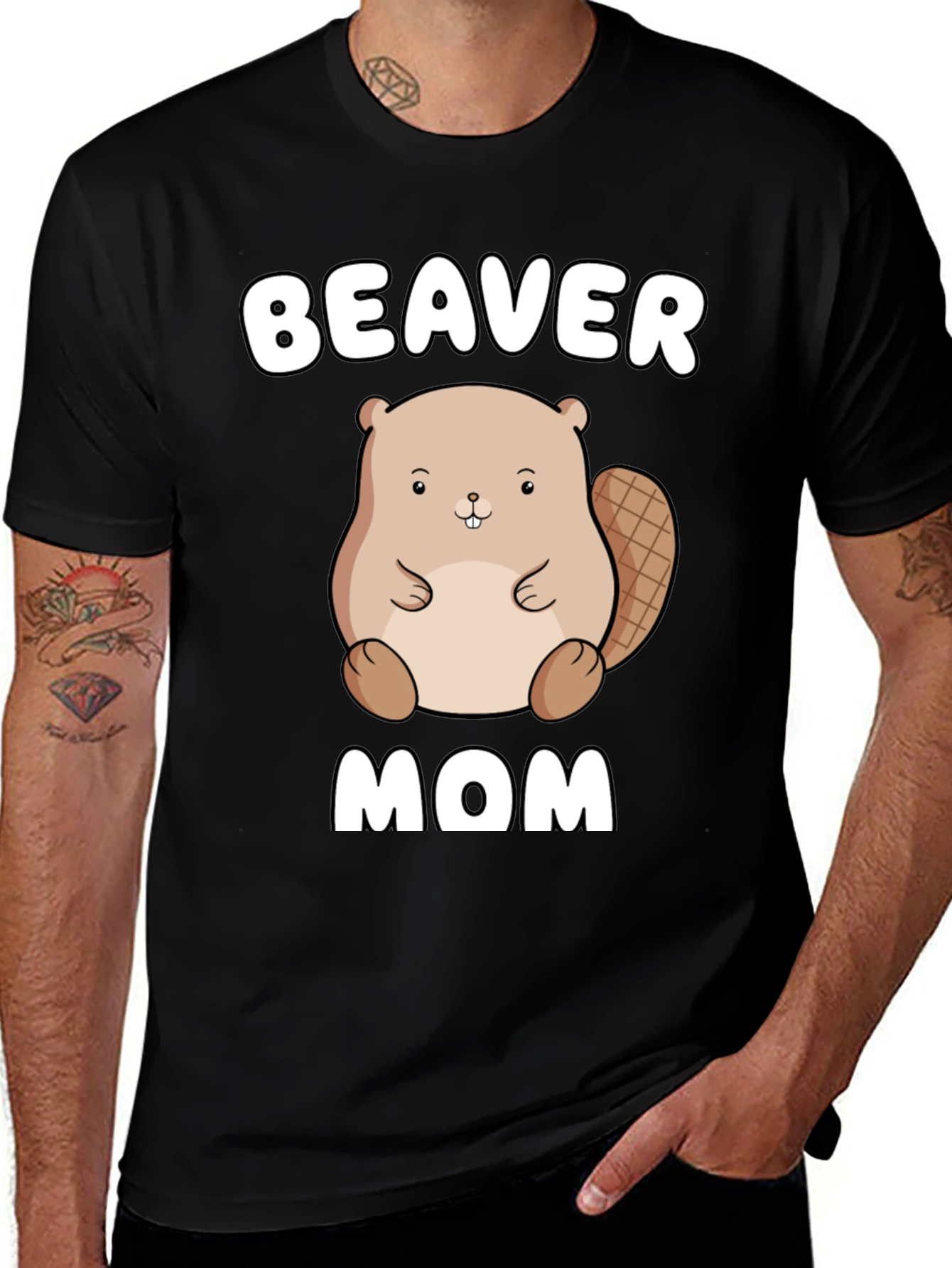 Variant 23 of Beaver Mom Graphic Tee - Unisex Cotton T-Shirt
