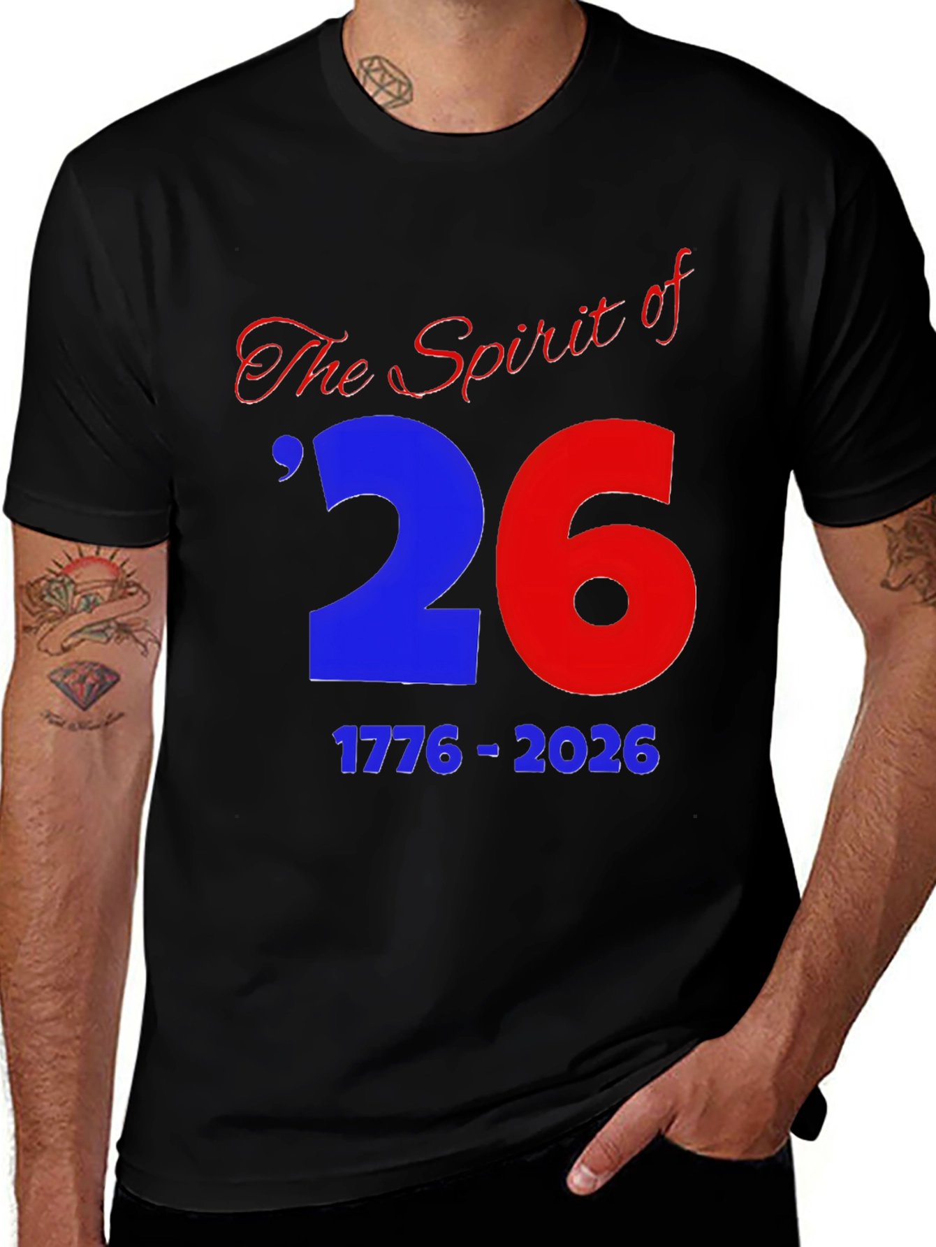 Variant 15 of The Spirit of '26 T-Shirt - Patriotic Design