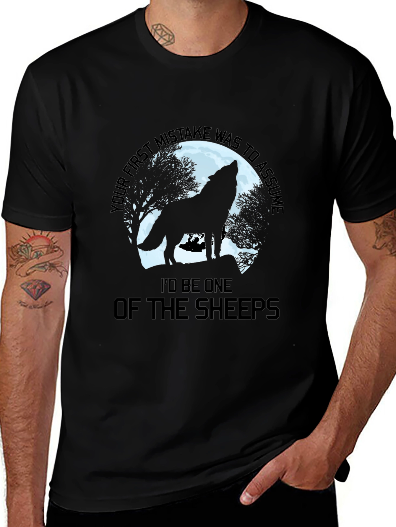 Variant 11 of Wolf Graphic Tee - Not One of the Sheep!