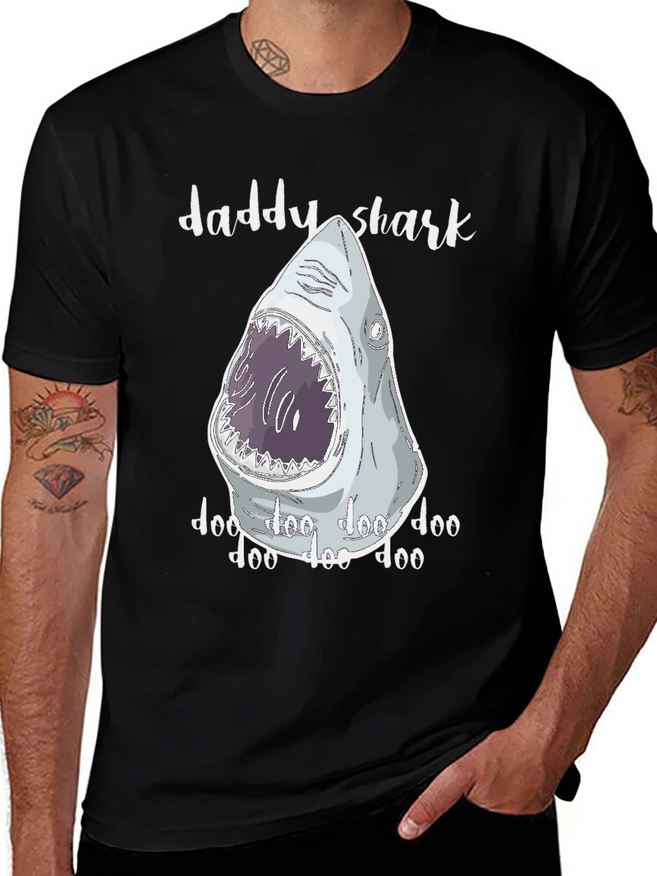 Variant 17 of Daddy Shark T-Shirt - Novelty Graphic Tee