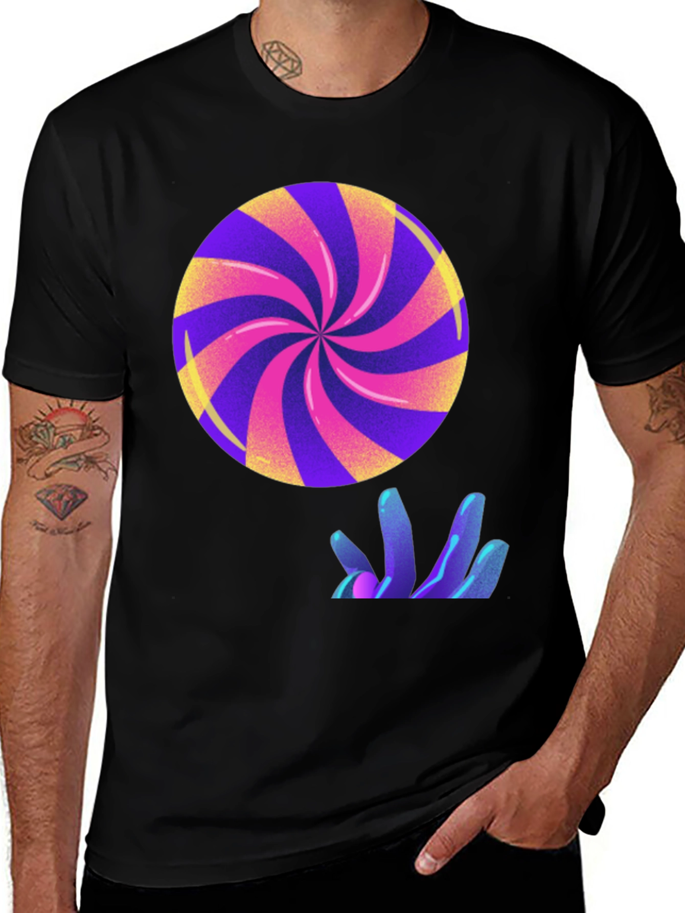 Variant 14 of Swirl Lollipop Graphic Tee - Bold Design!