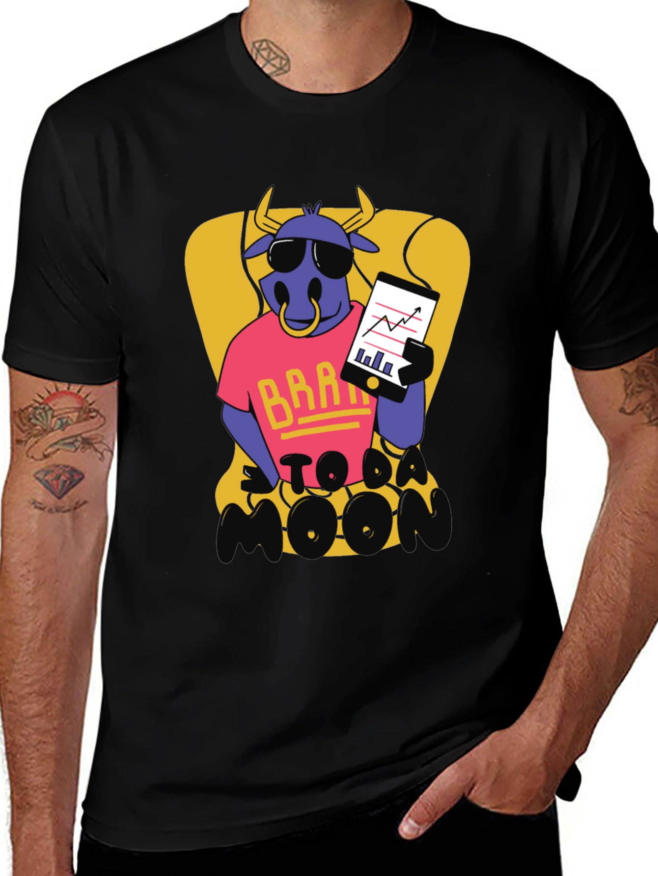 Variant 2 of Bull Market T-Shirt - "BRAH To Da Moon" Graphic Tee