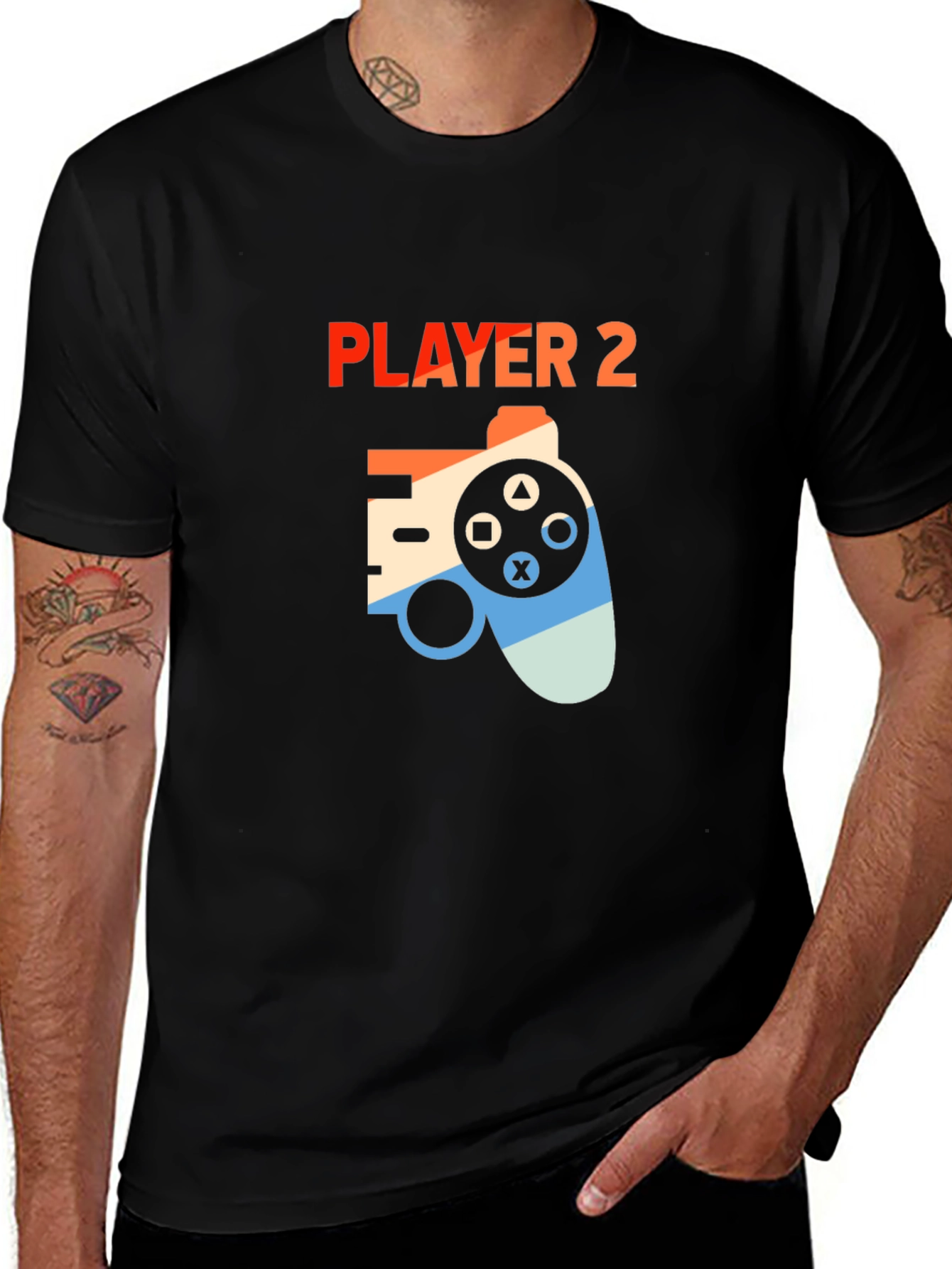 Variant 30 of Player 2 Gaming T-Shirt - Retro Controller Design