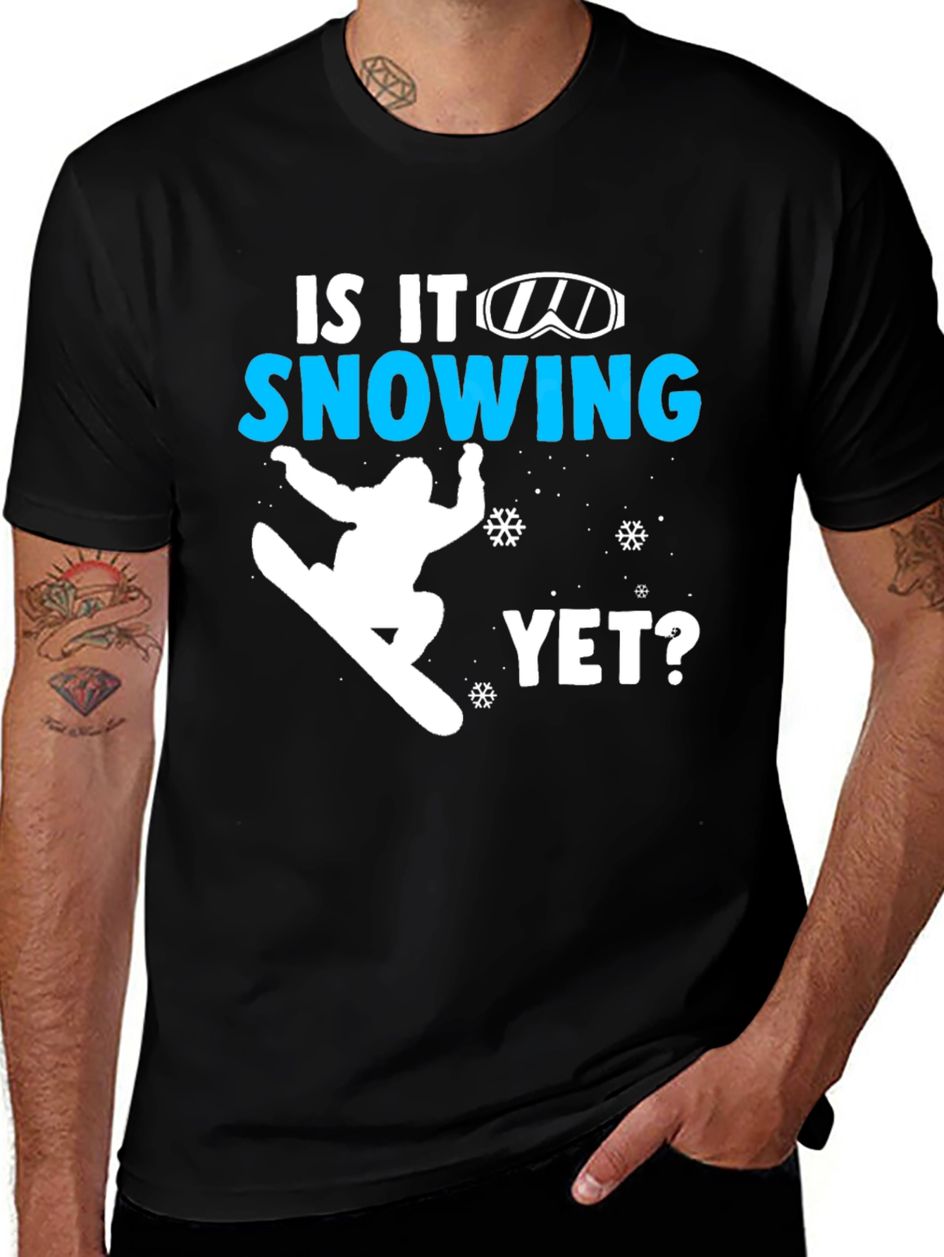 Variant 10 of Snowboarding T-Shirt - Is It Snowing Yet?