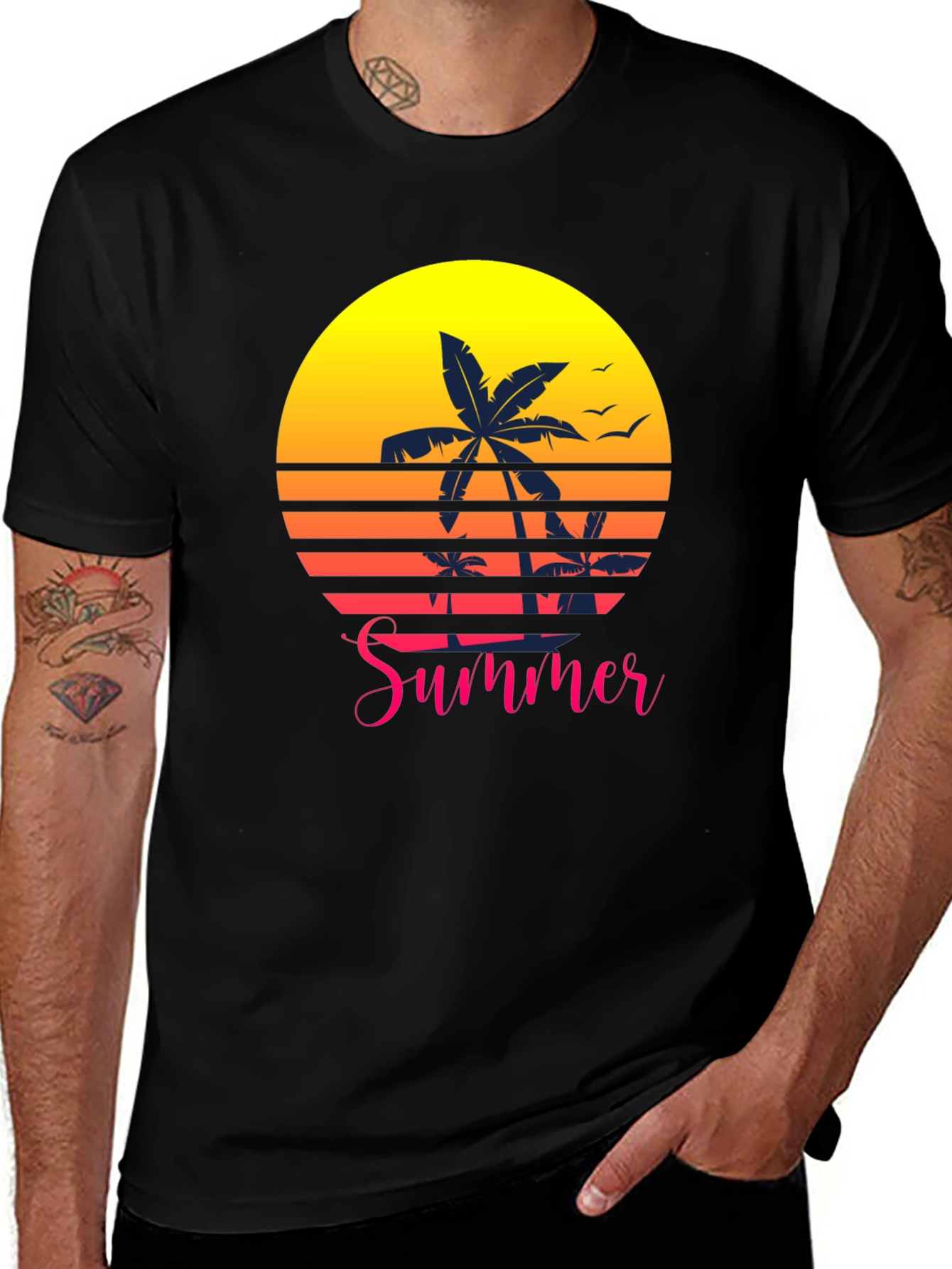 Variant 25 of Retro Summer Palm Tree T-Shirt