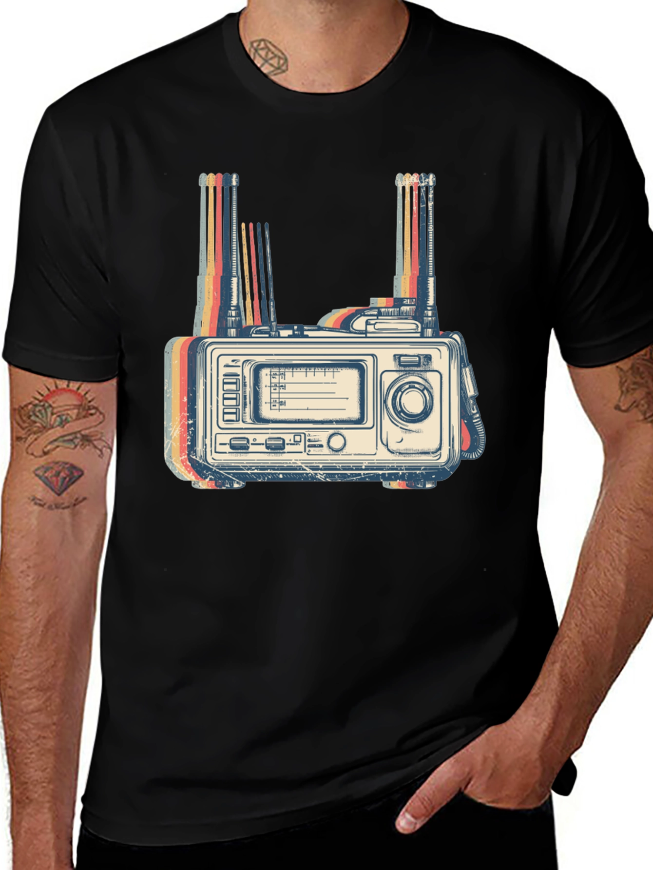 Variant 12 of Retro Radio Graphic T-Shirt