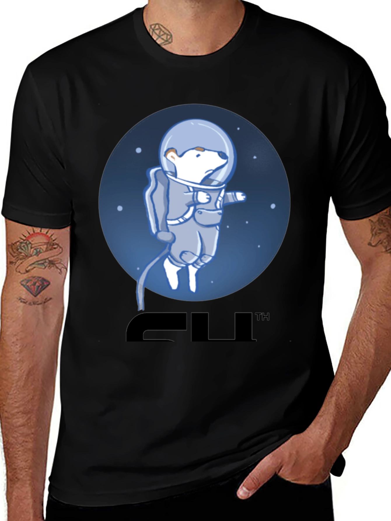 Variant 9 of Bear Astronaut Graphic T-Shirt