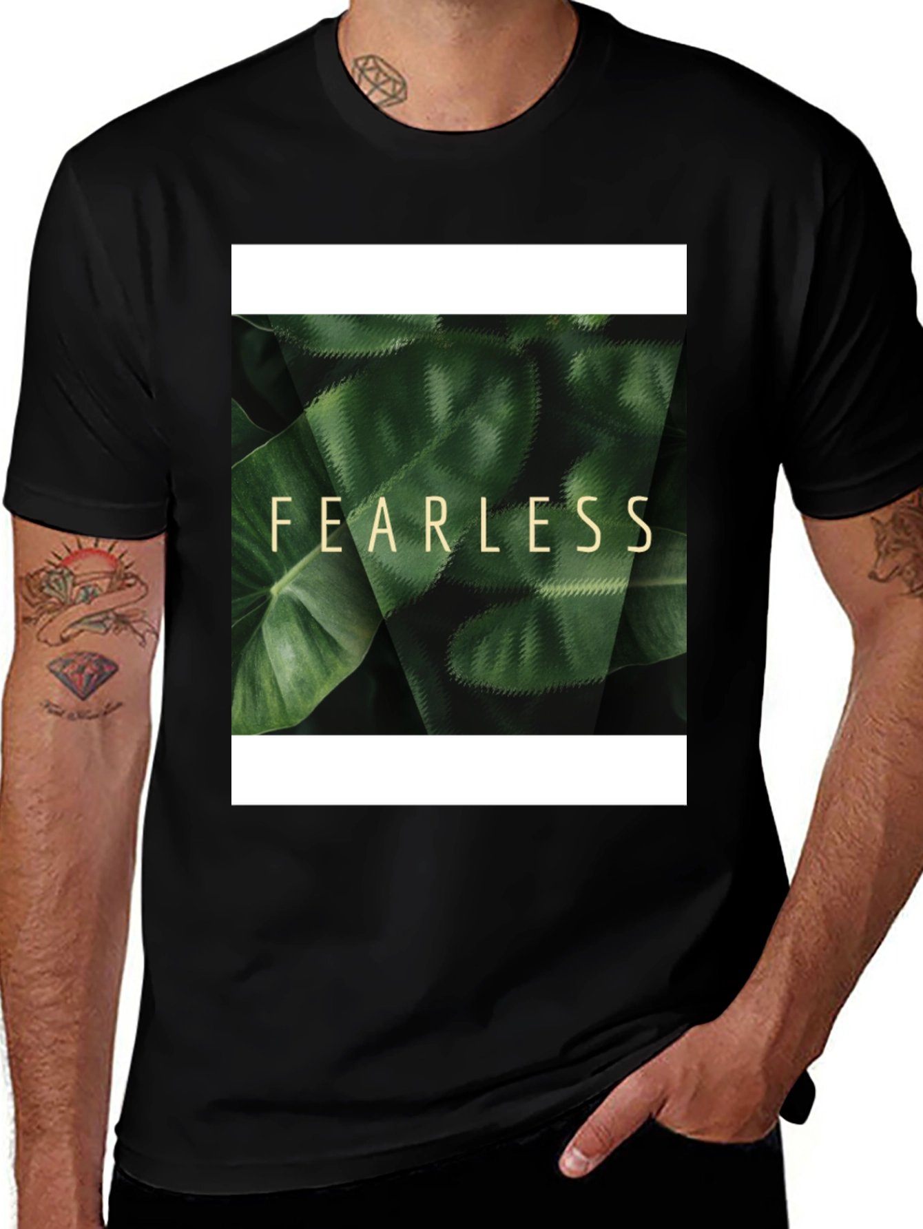 Fearless Nature Graphic Black T-Shirt