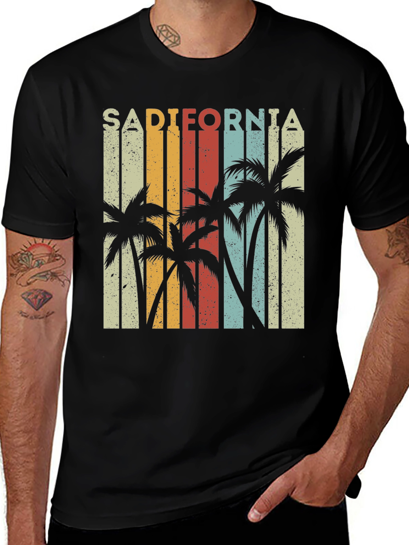 Sadiefornia Retro Palm Tree T-Shirt