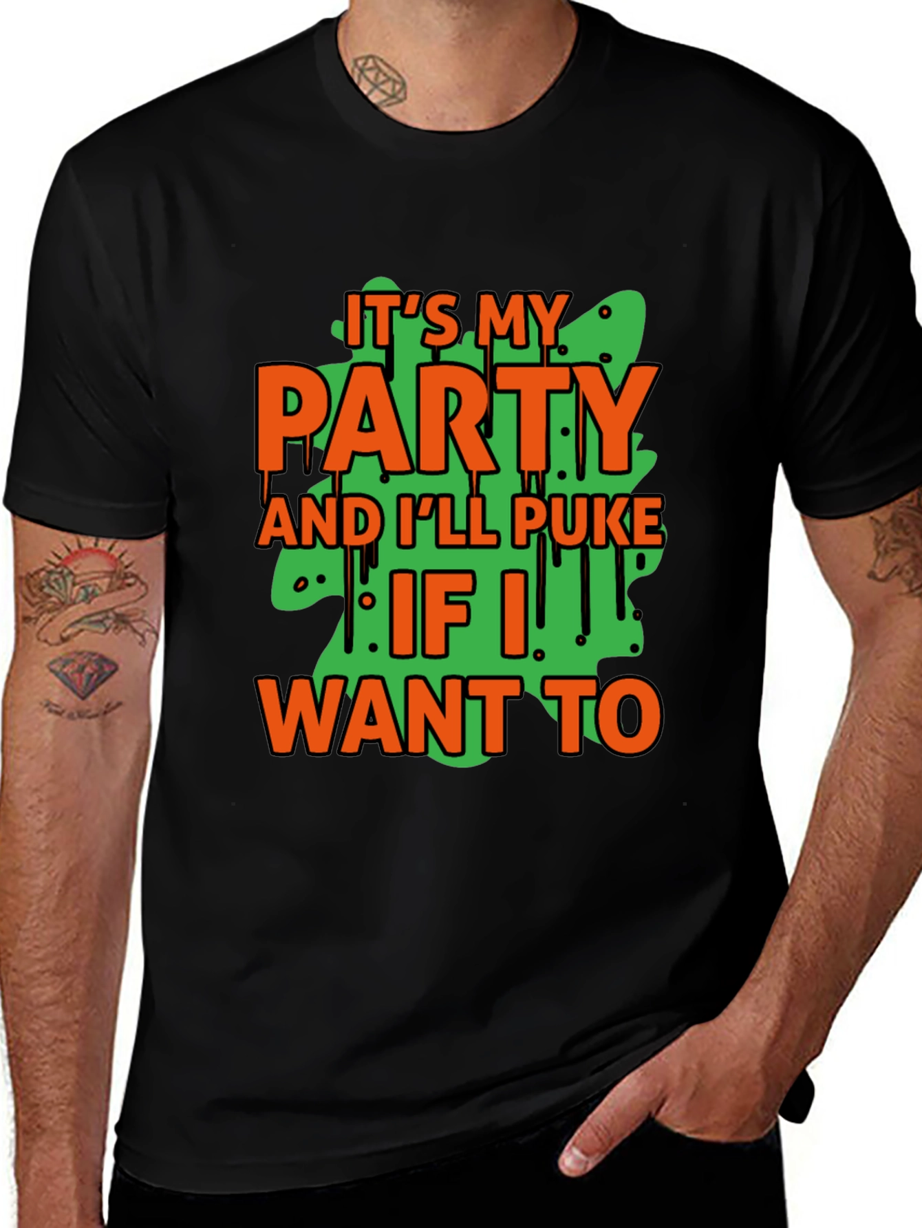 Variant 23 of Party Puke T-Shirt - Funny Graphic Tee