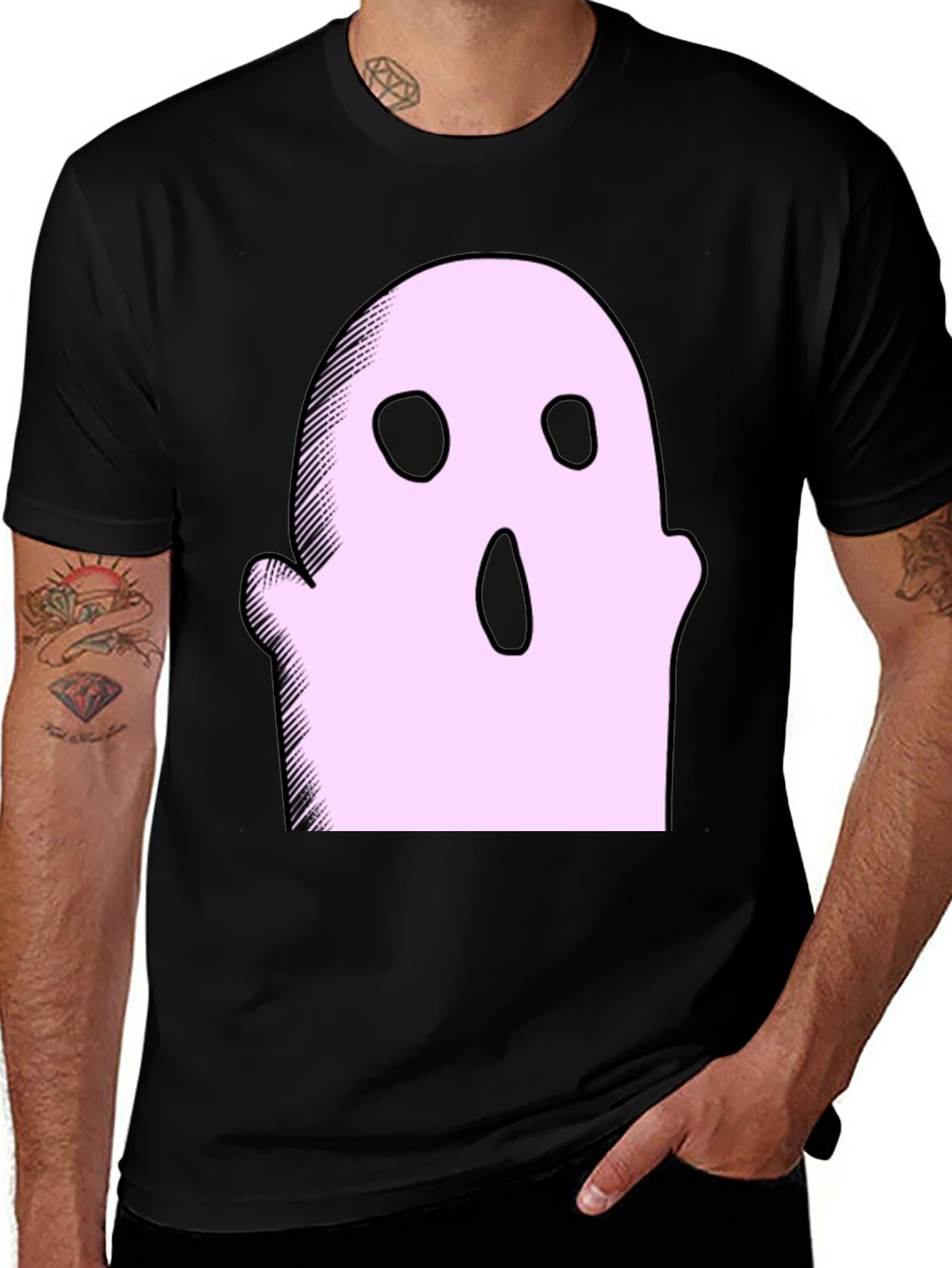 Variant 24 of Spooky Ghost Graphic Tee - Halloween Style