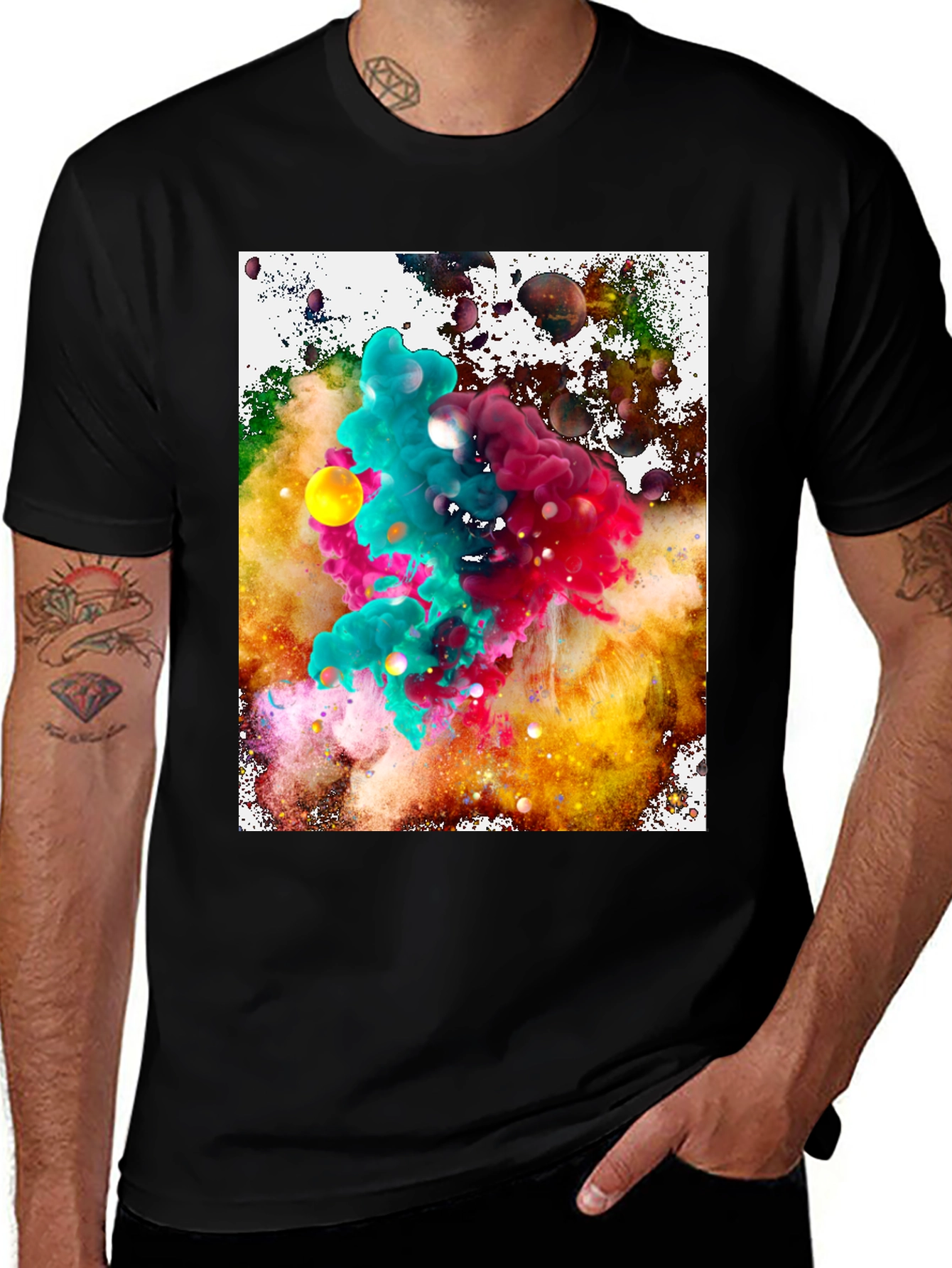 Variant 21 of Colorful Abstract Explosion Graphic T-Shirt