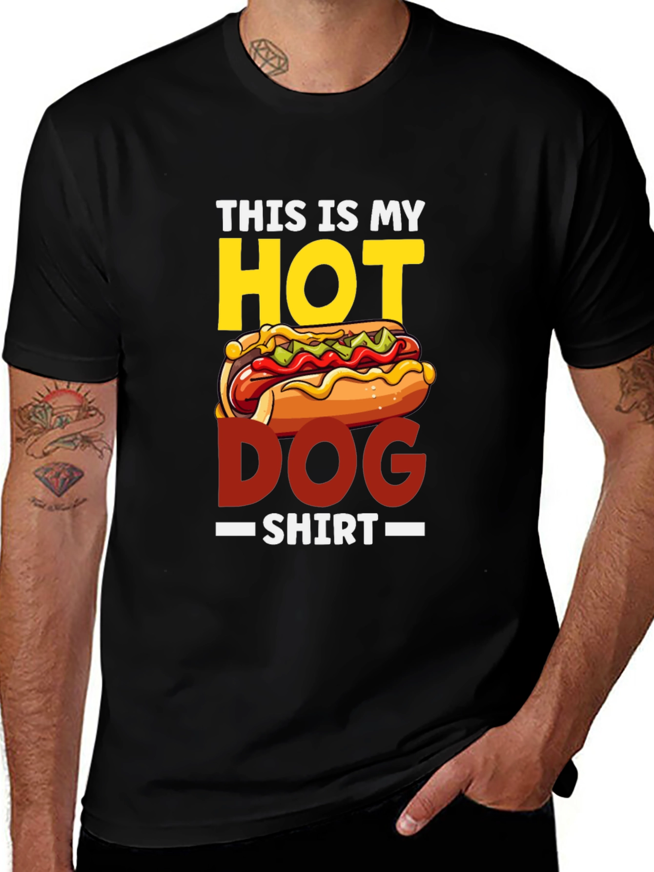 Variant 4 of This Is My Hot Dog Shirt - Novelty Graphic Tee