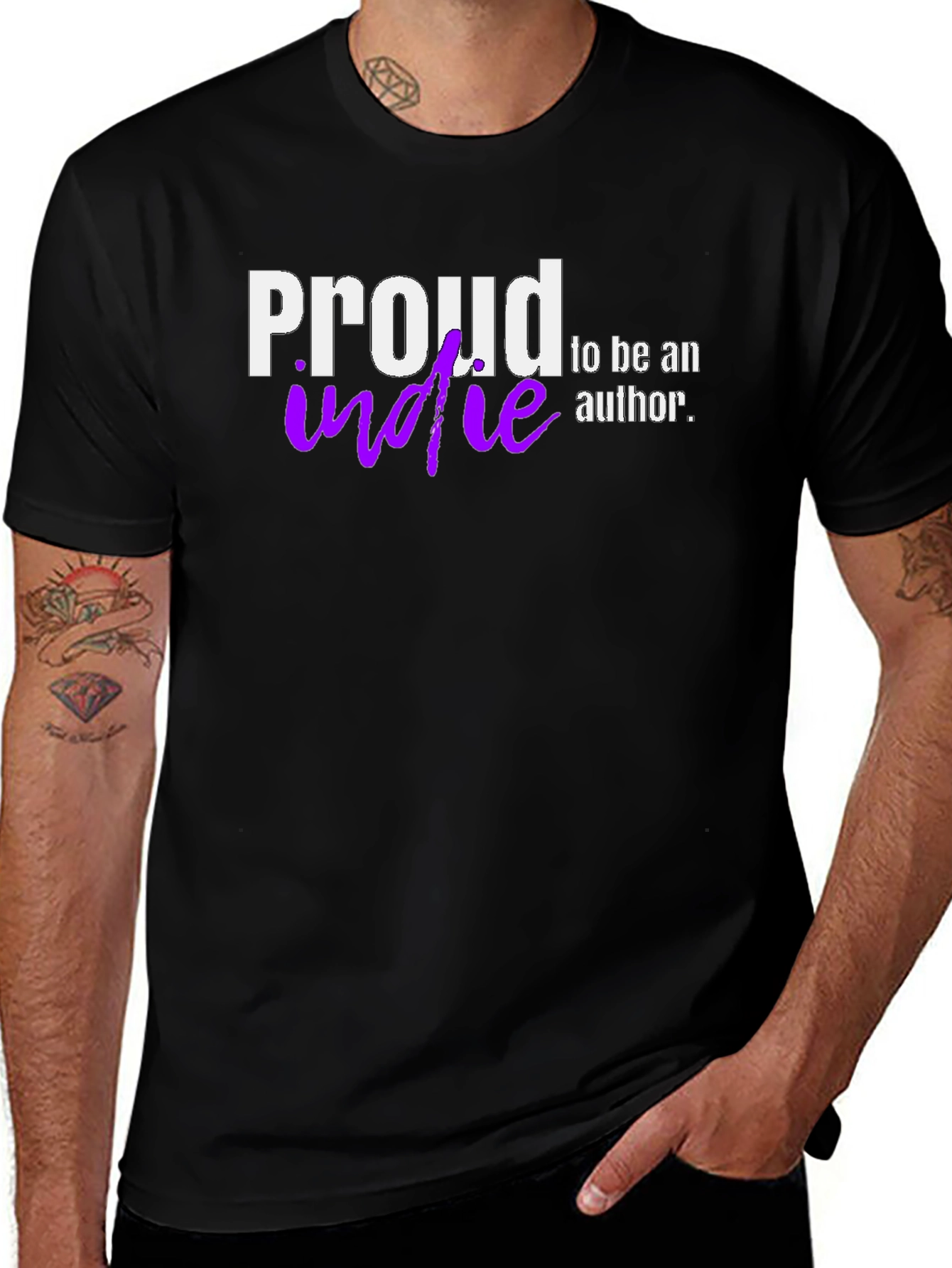 Variant 10 of Proud Indie Author T-Shirt - Black