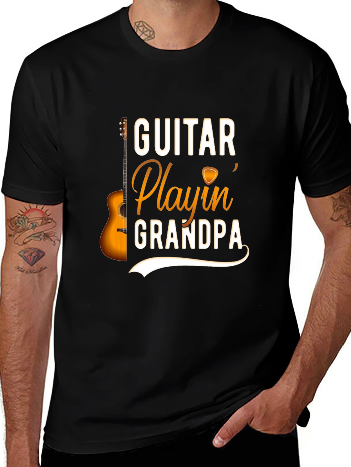 Variant 7 of Guitar Playin' Grandpa T-Shirt - Music Lover Gift