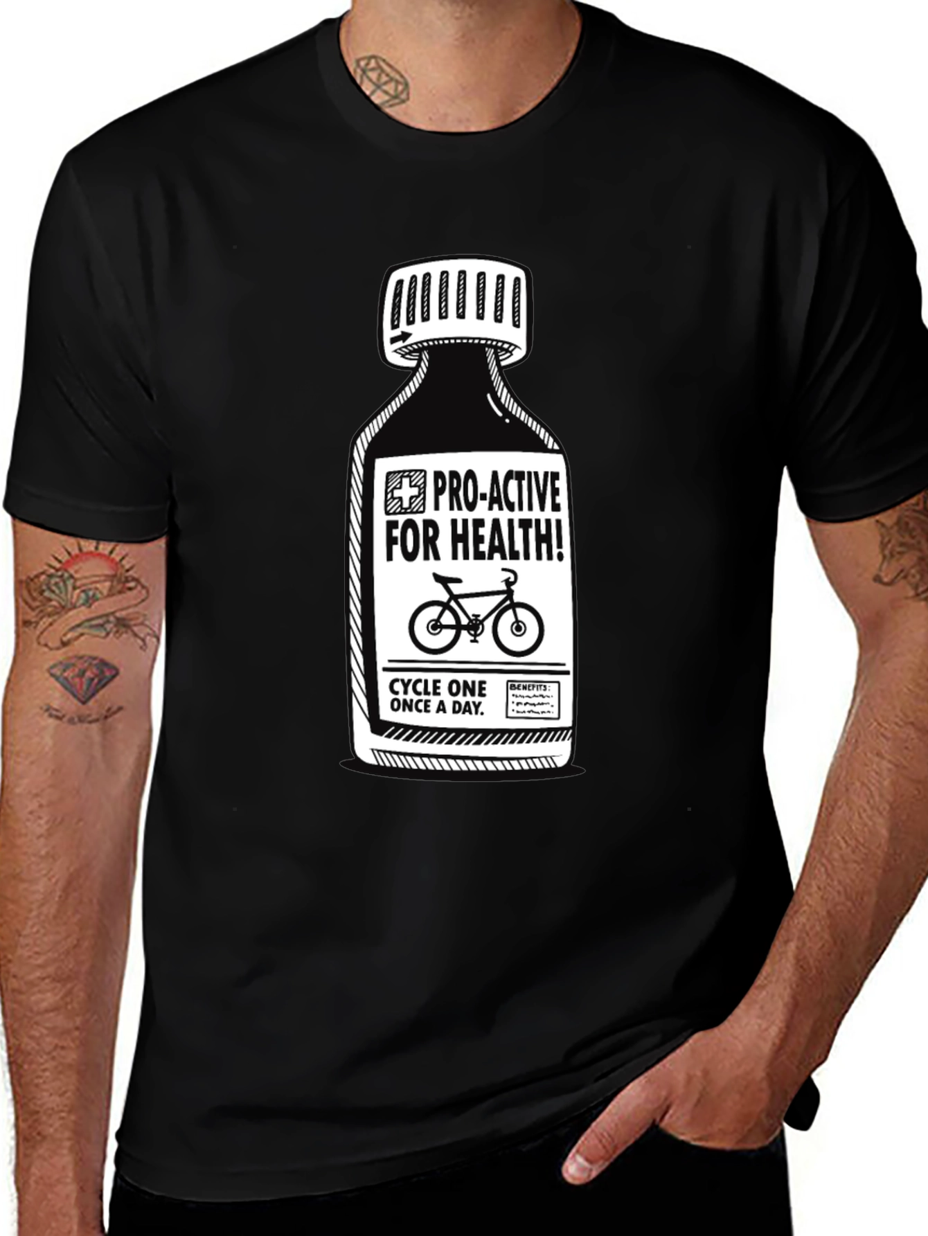 Variant 29 of Pro-Active for Health! Cycle T-Shirt