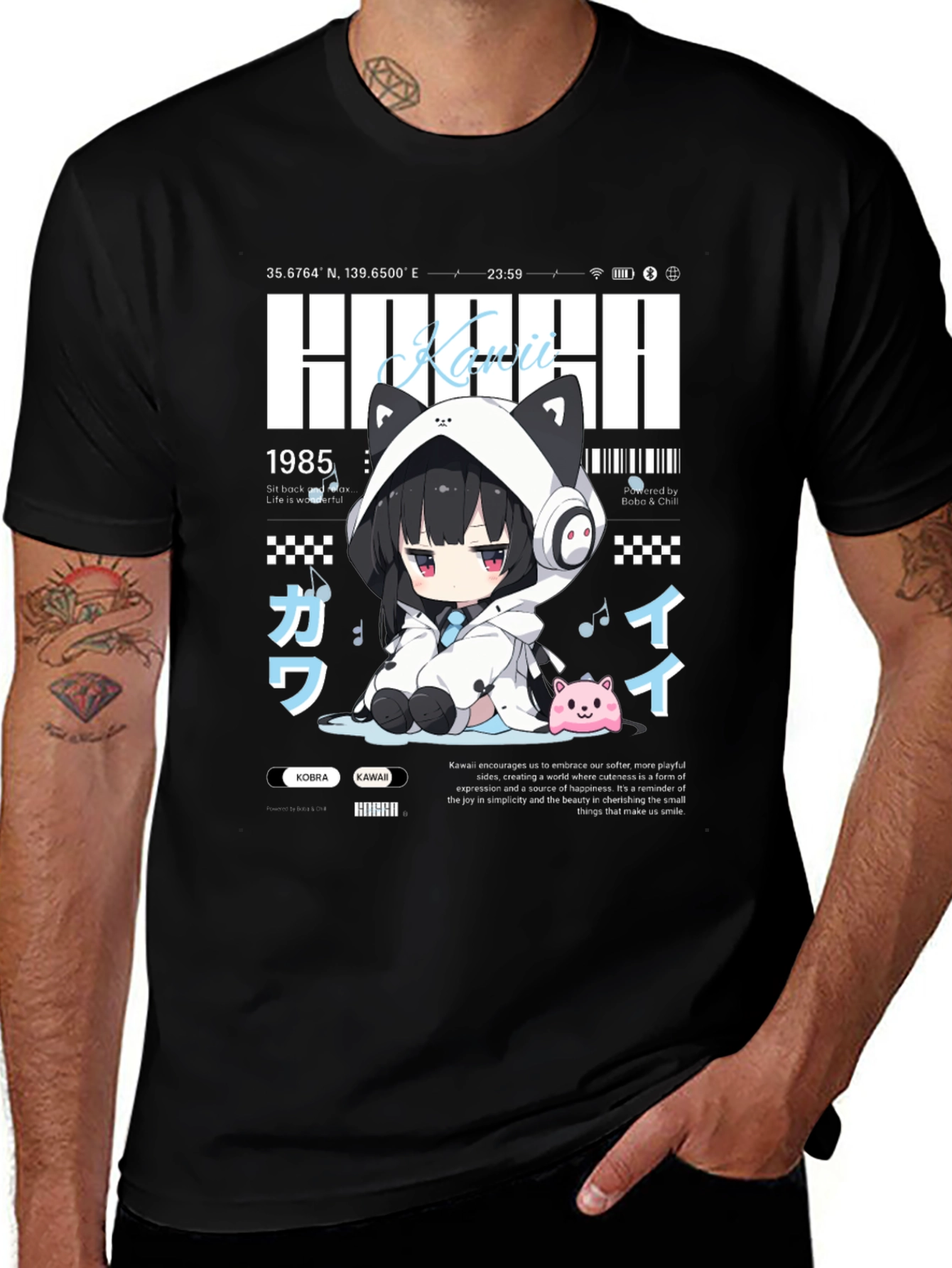 Variant 22 of Anime Graphic Tee - Kawaii Girl T-Shirt