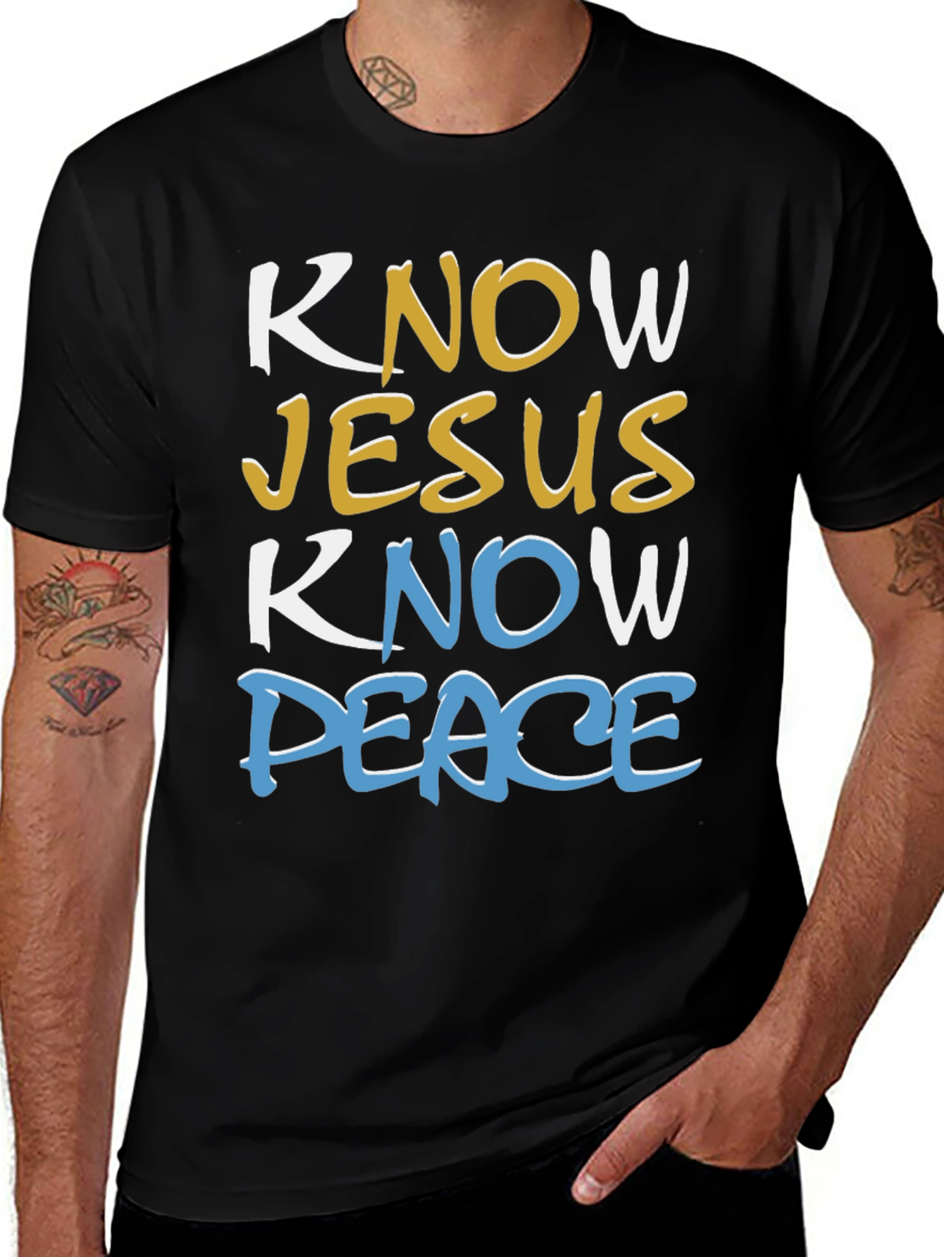 Variant 8 of Know Jesus Know Peace Graphic Tee