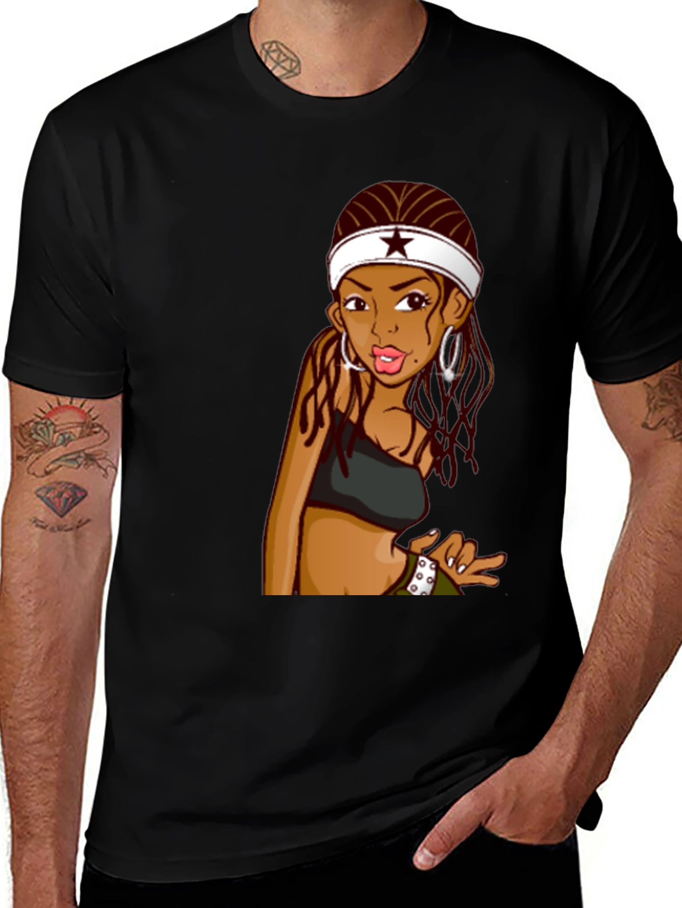 Variant 18 of Graphic Tee: Cartoon Woman T-Shirt