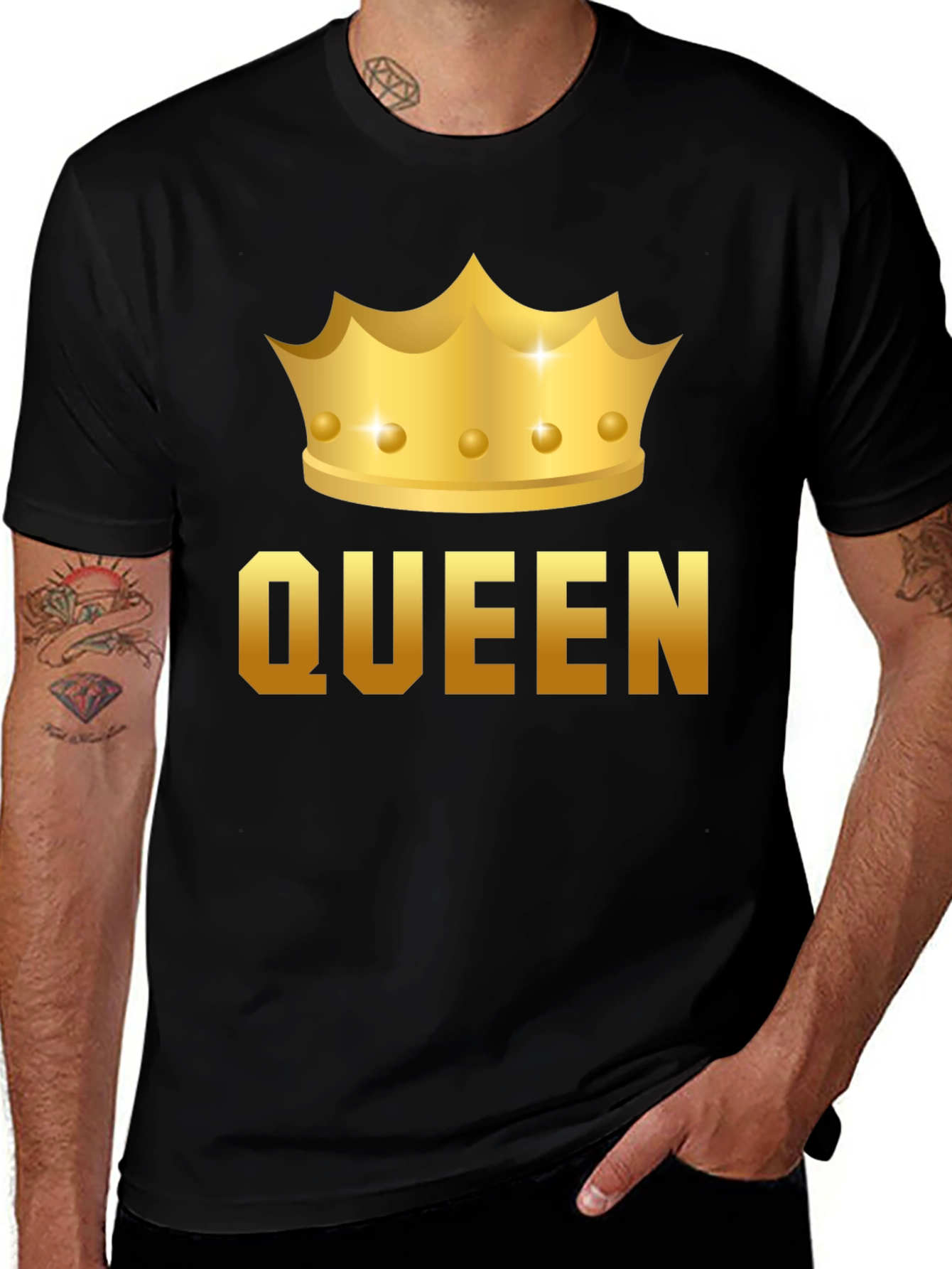 Variant 21 of Queen Crown Graphic Tee - Stylish Black T-Shirt