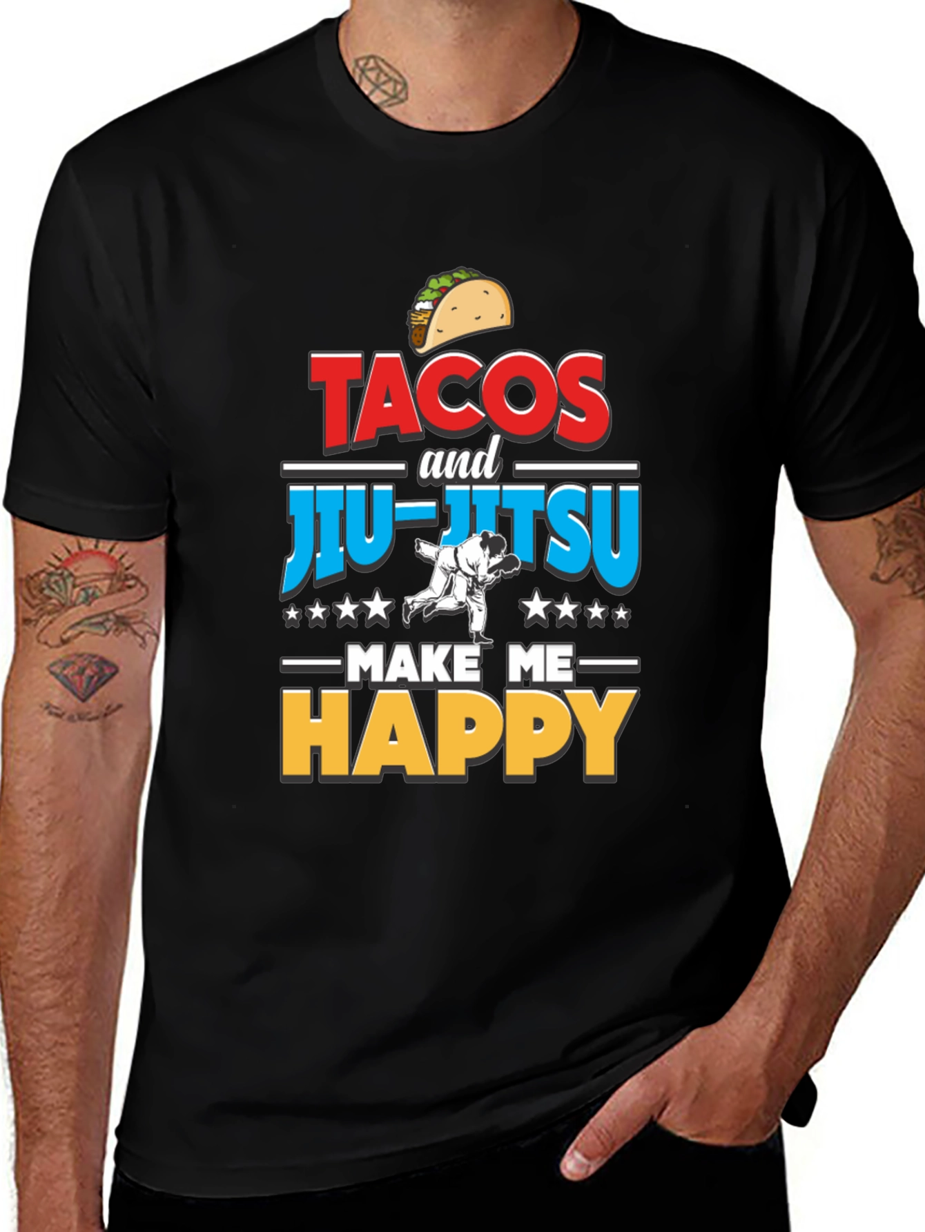 Variant 10 of Tacos and Jiu-Jitsu Graphic Tee