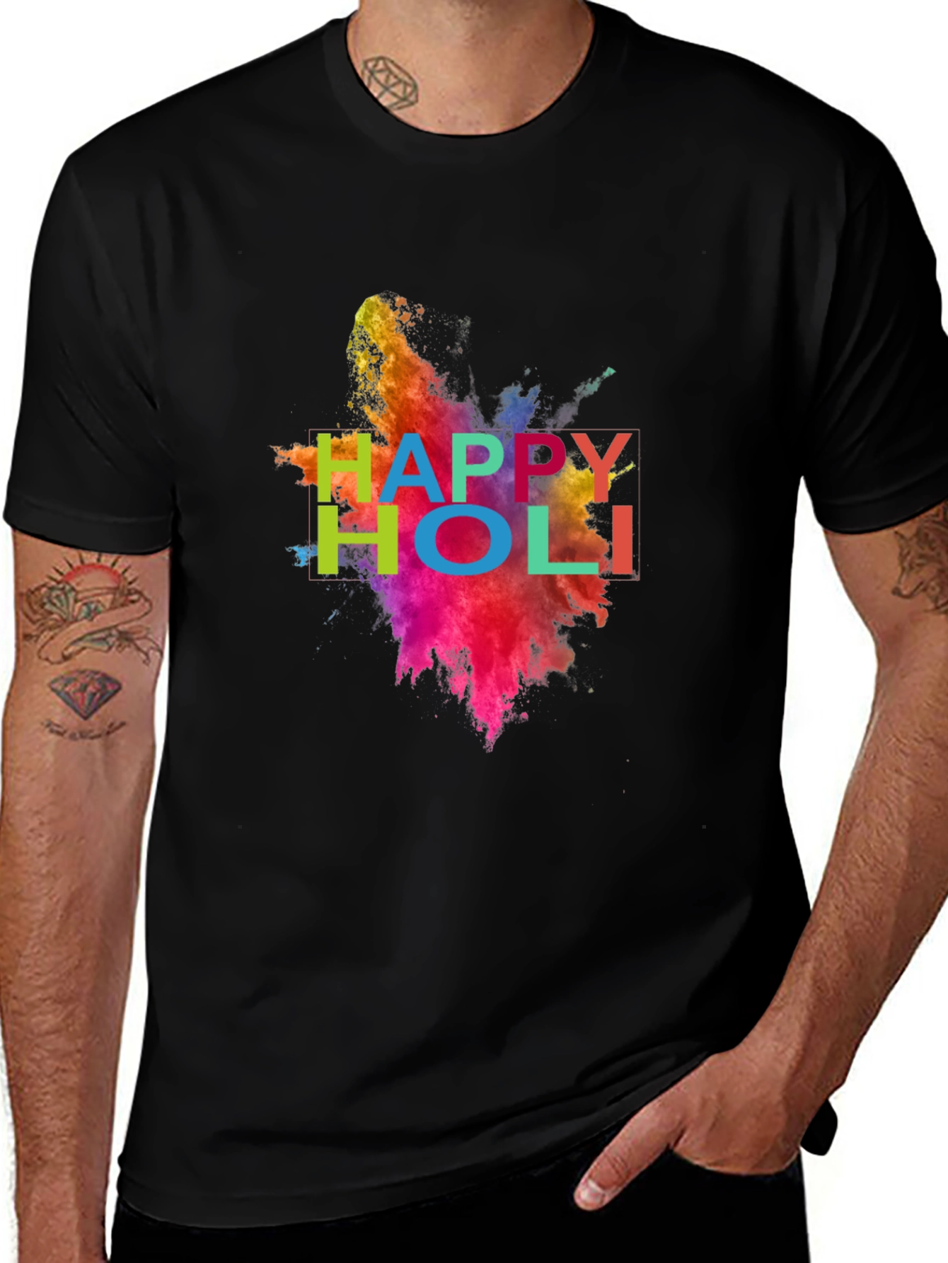 Happy Holi T-Shirt - Colorful Festive Wear