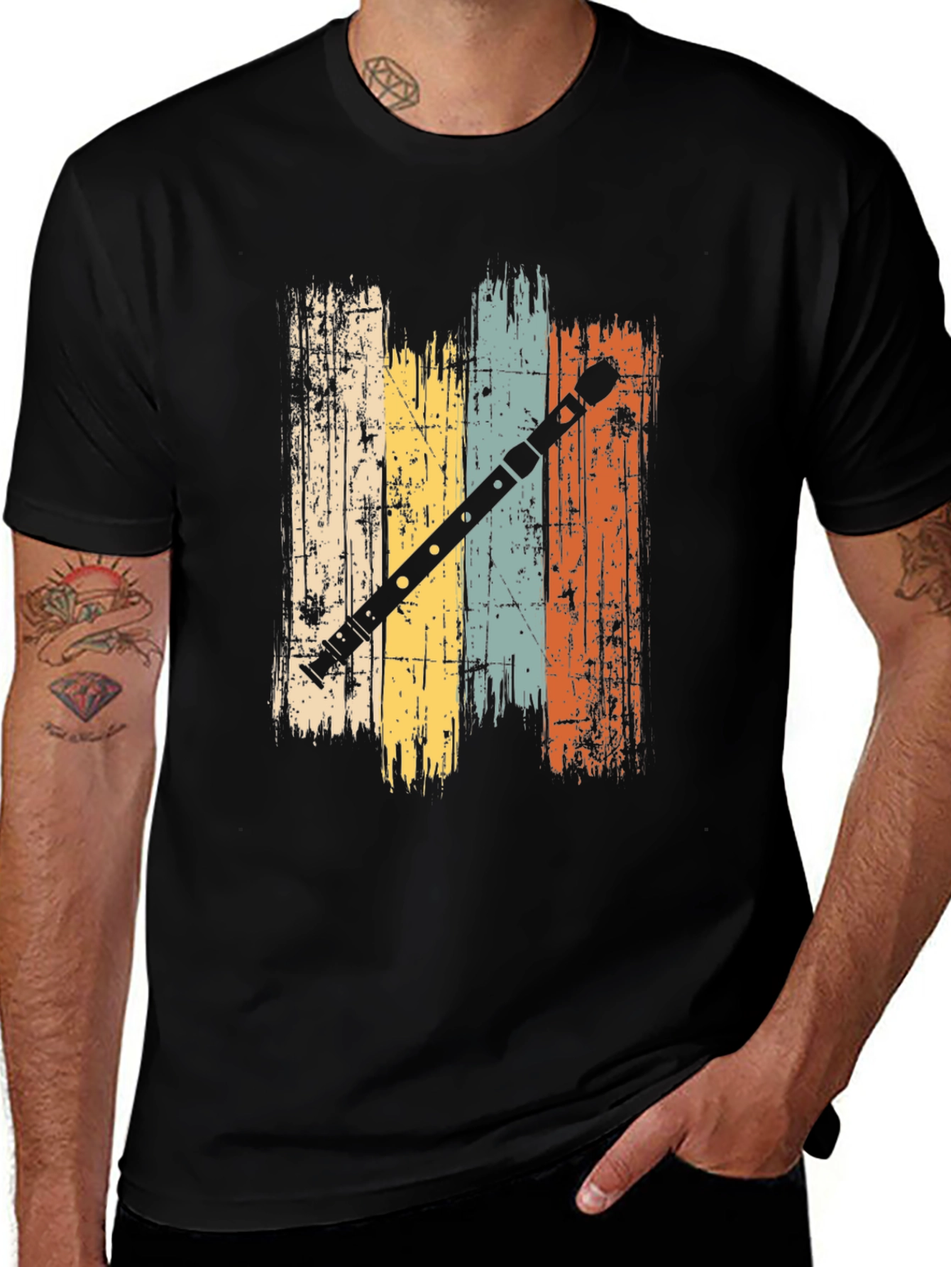 Variant 8 of Retro Tin Whistle T-Shirt