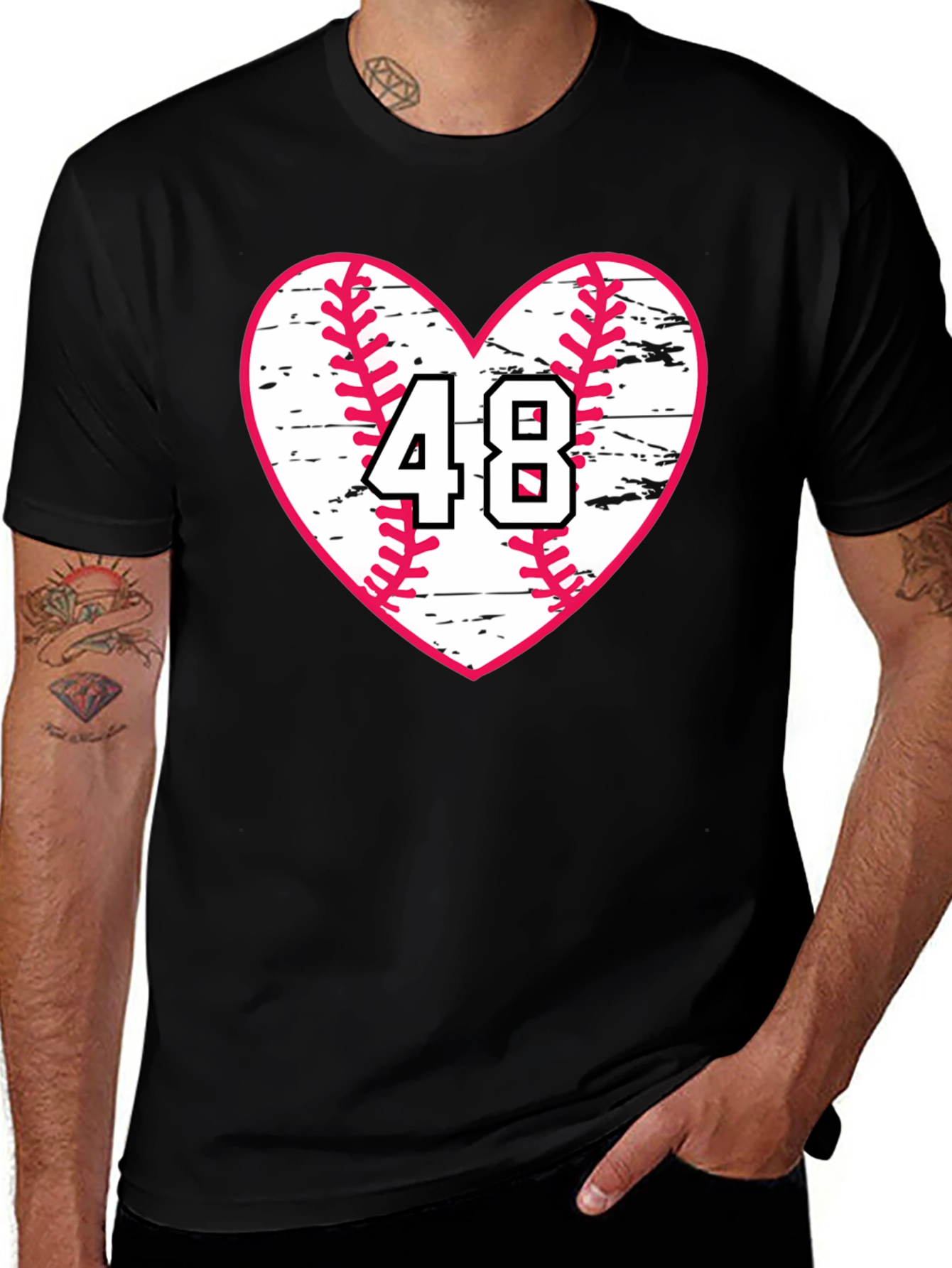 Variant 13 of Baseball Heart 48 T-Shirt