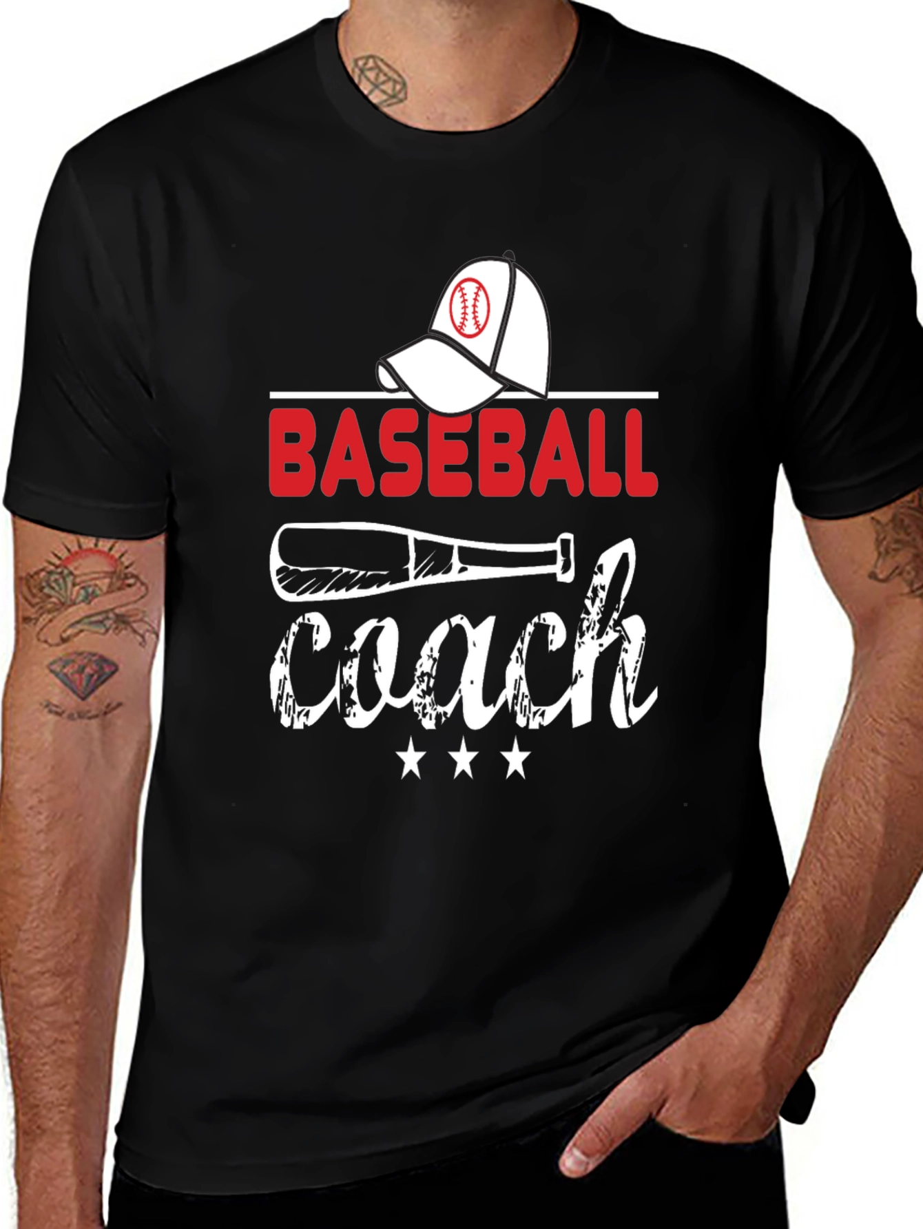 Variant 29 of Baseball Coach Graphic T-Shirt